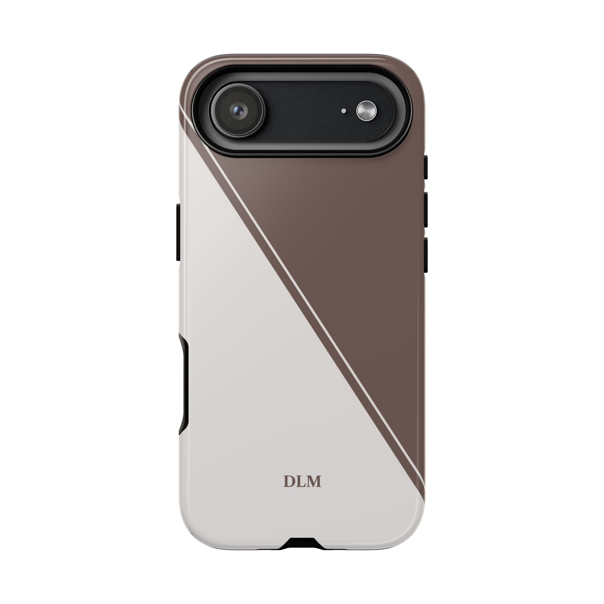 Brown/Cream Two Tone Custom Initials Case
