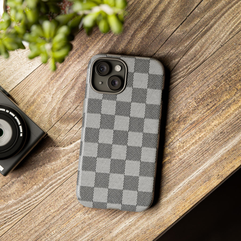 Checkered Grey Phone Case