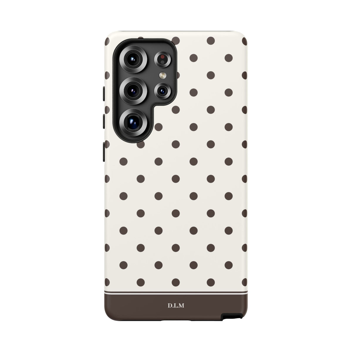 Creamy Mocha Personalised Polka Dot Case