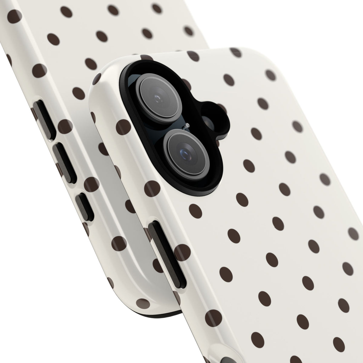 Creamy Mocha Personalised Polka Dot Case