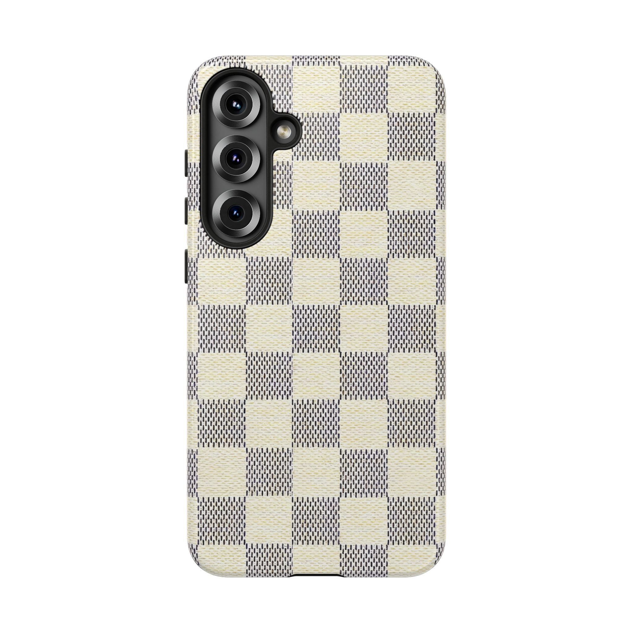 Checkered Cream Phone Case
