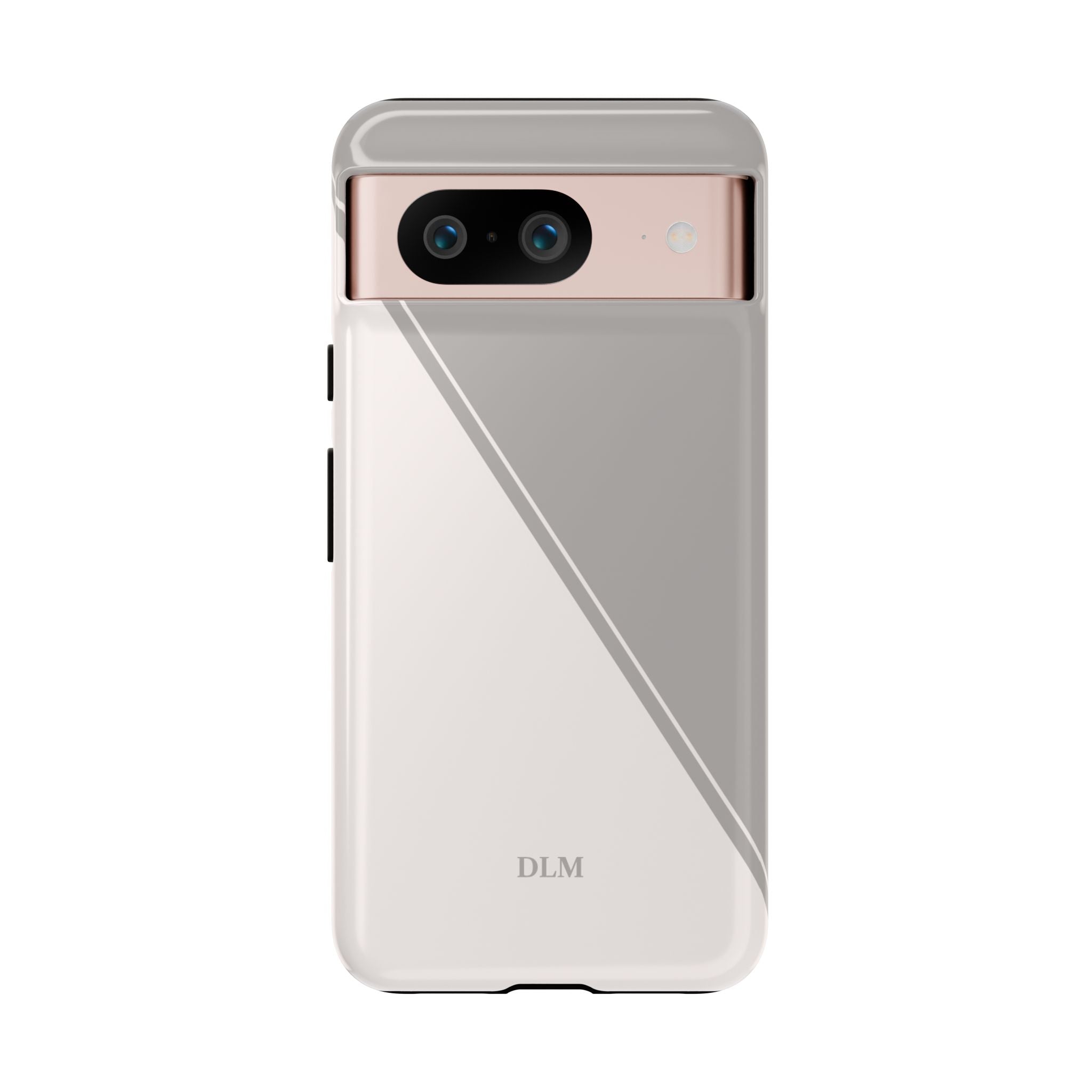Grey Two Tone Case Custom Initials Case