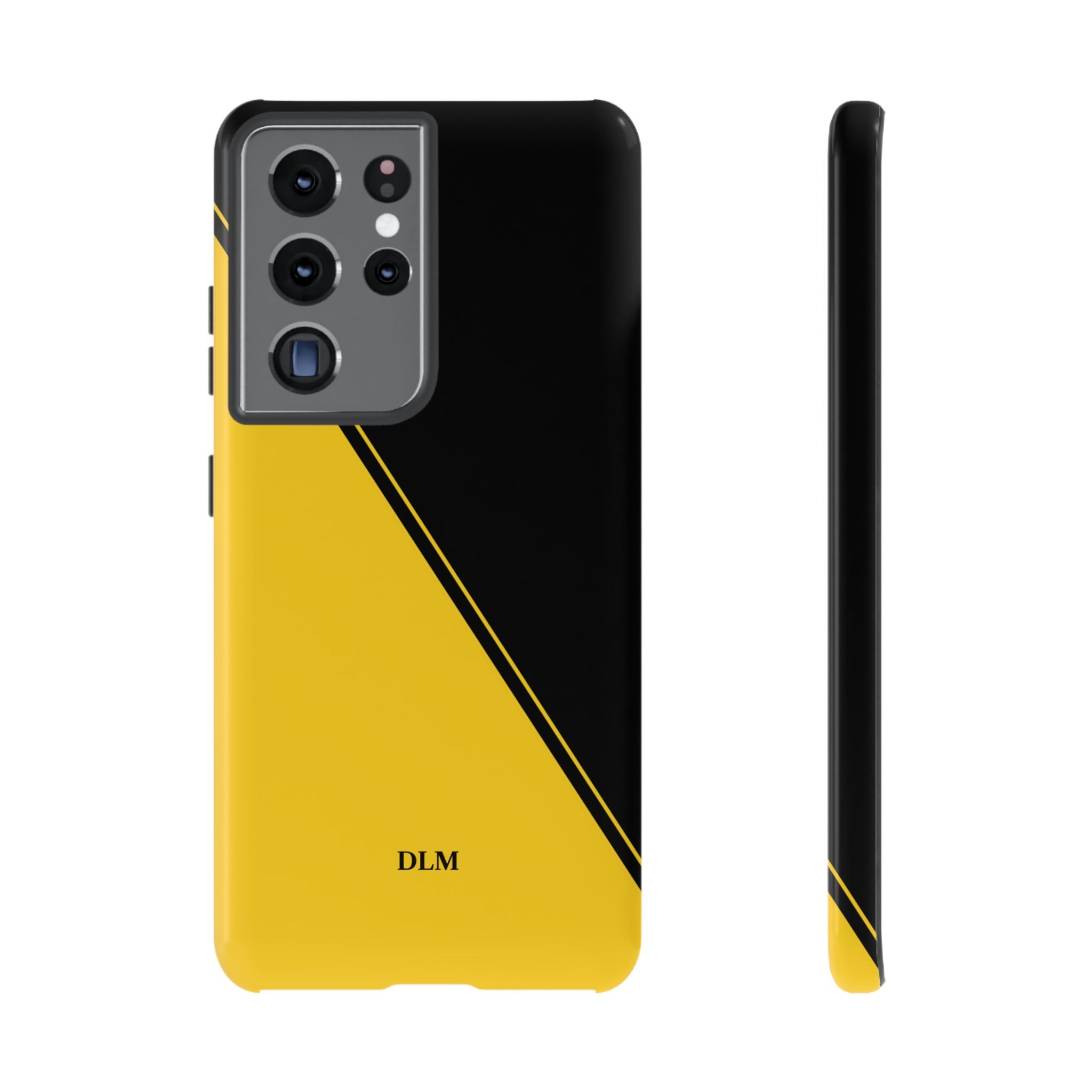 Yellow/Black Two Tone Custom Initials Case