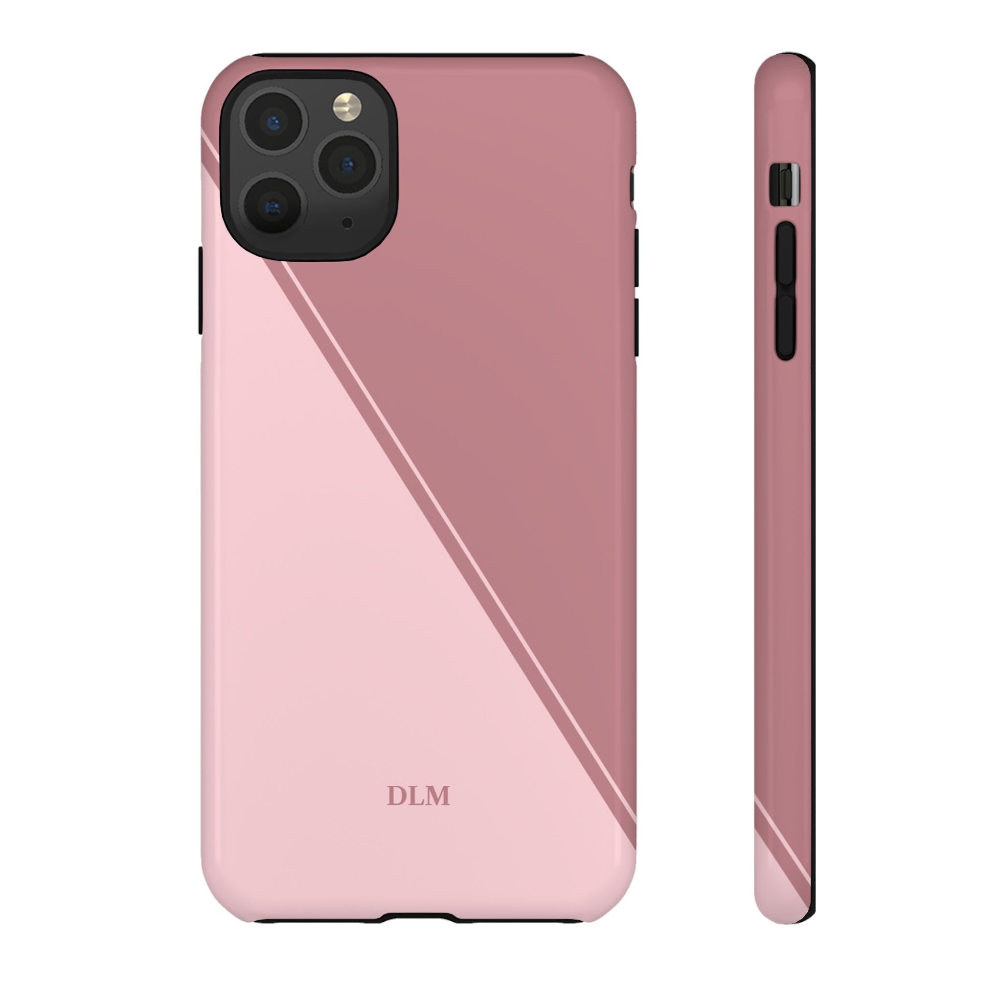 Pinks Two Tone Custom Initials Case