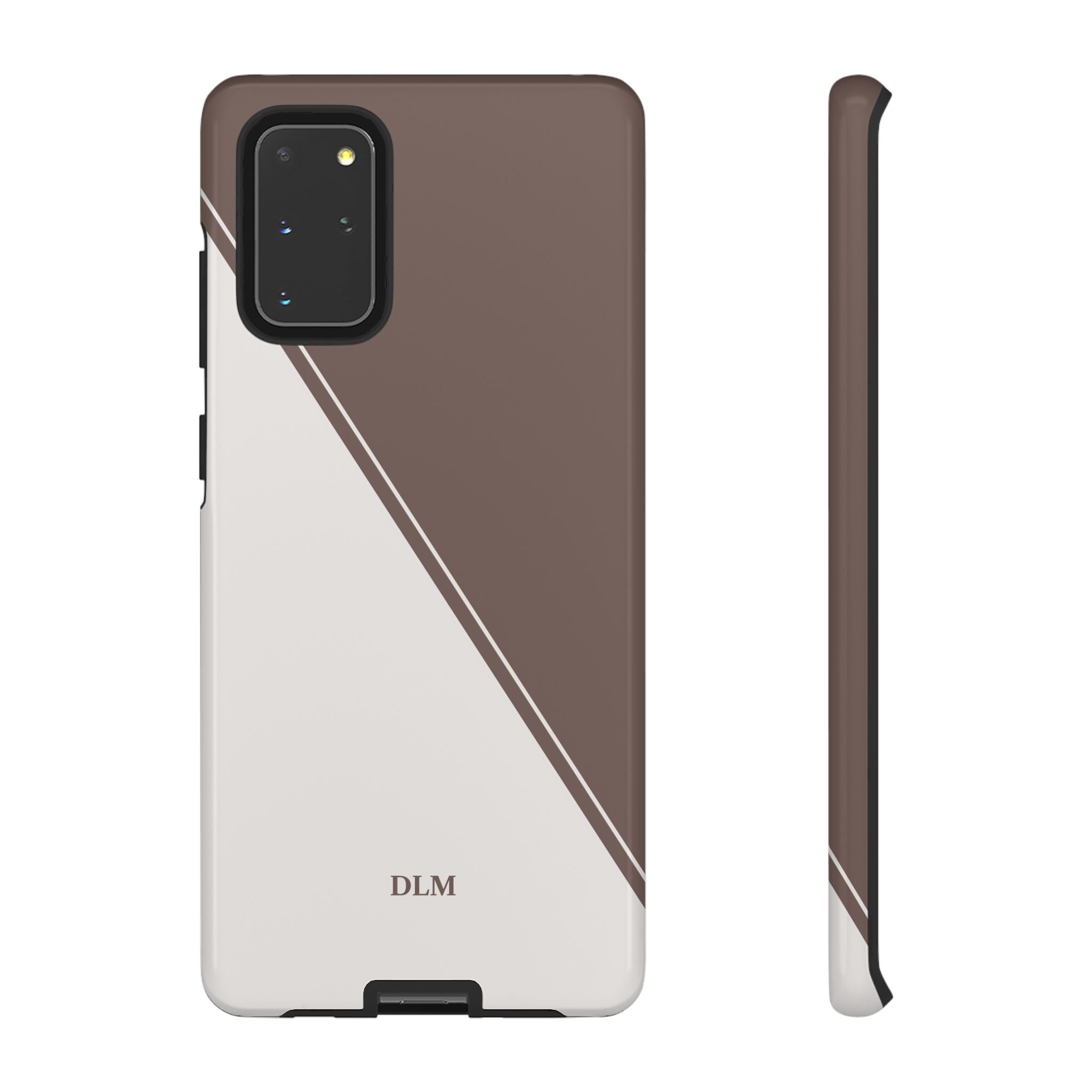 Brown/Cream Two Tone Custom Initials Case