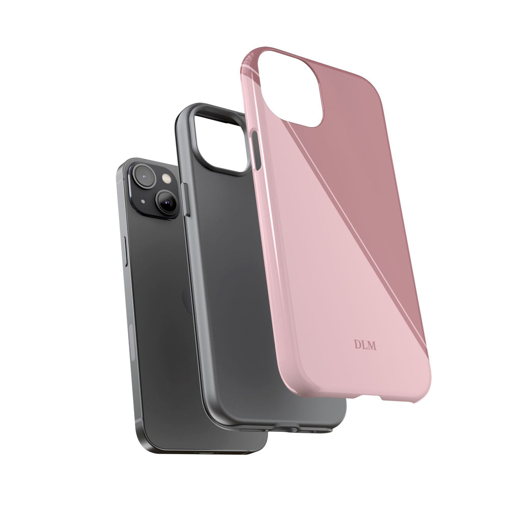 Pinks Two Tone Custom Initials Case