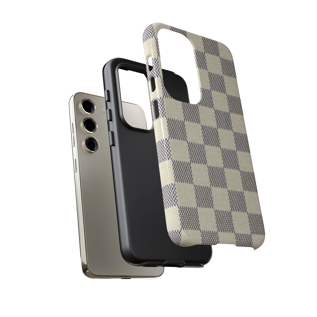 Checkered Cream Phone Case