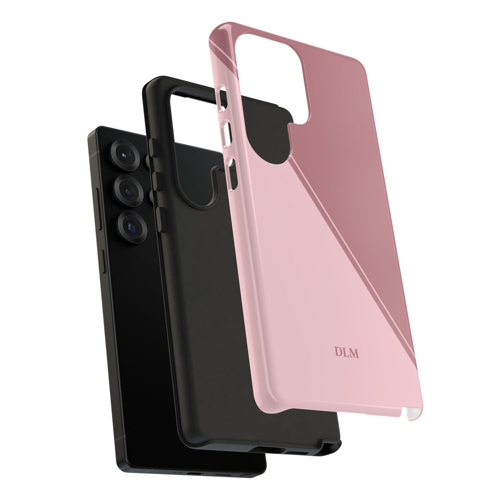 Pinks Two Tone Custom Initials Case