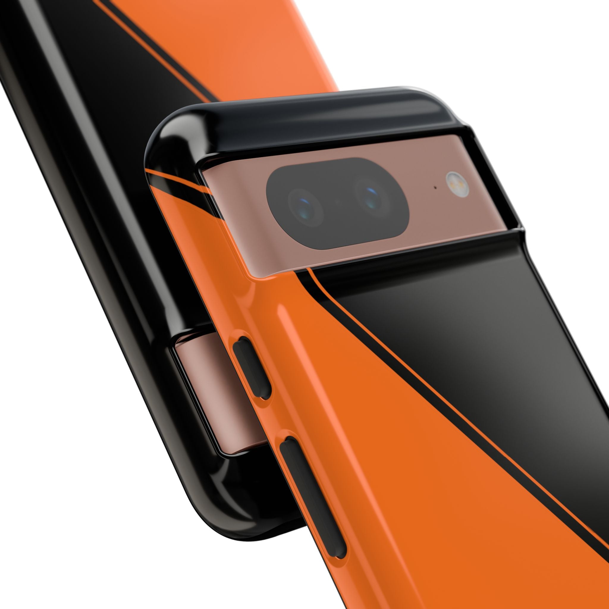 Orange/Black Two Tone Custom Initials Case