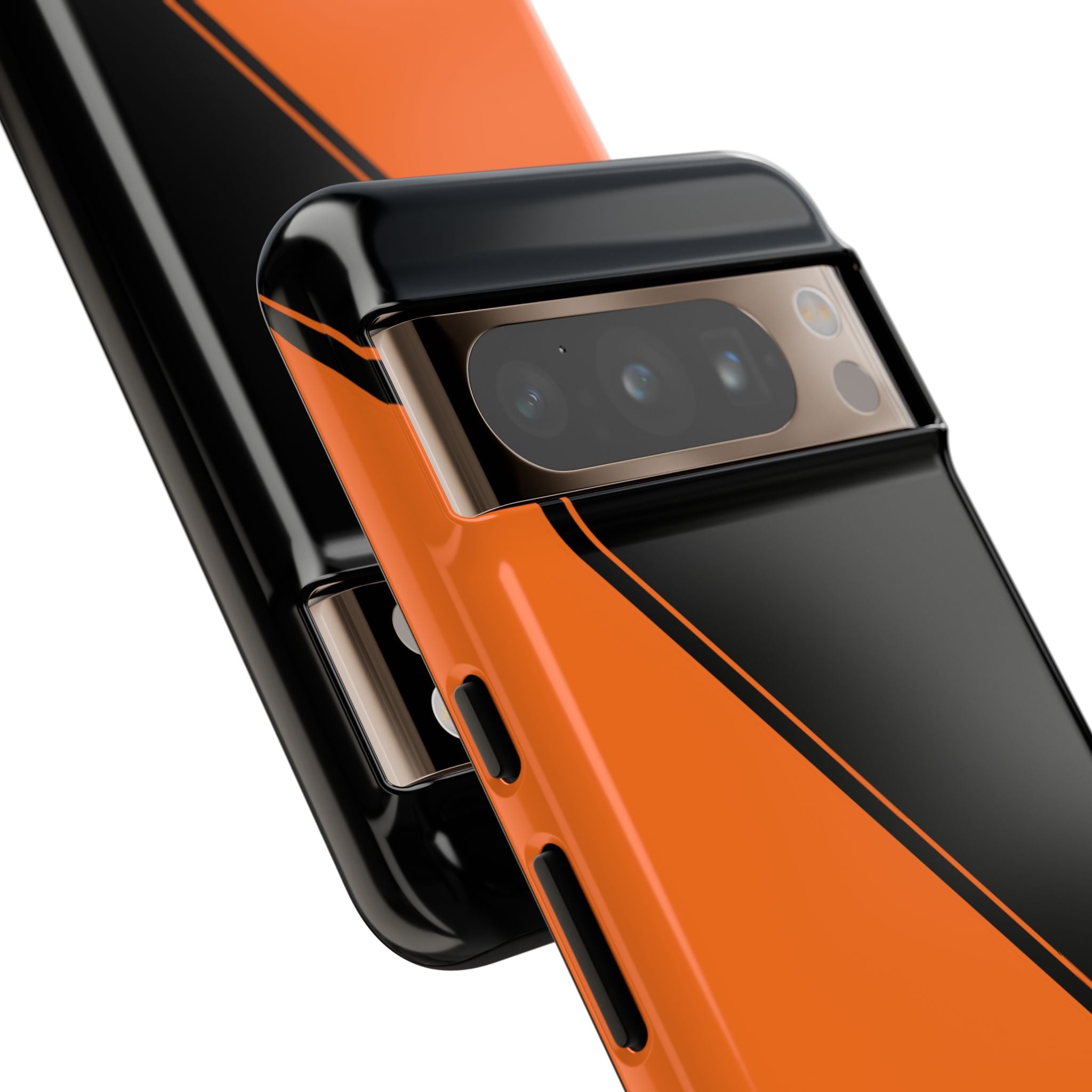 Orange/Black Two Tone Custom Initials Case