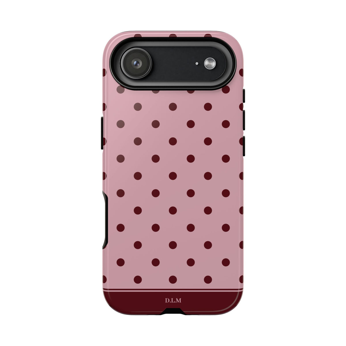 Berry Blush Personalised Polka Dot Case