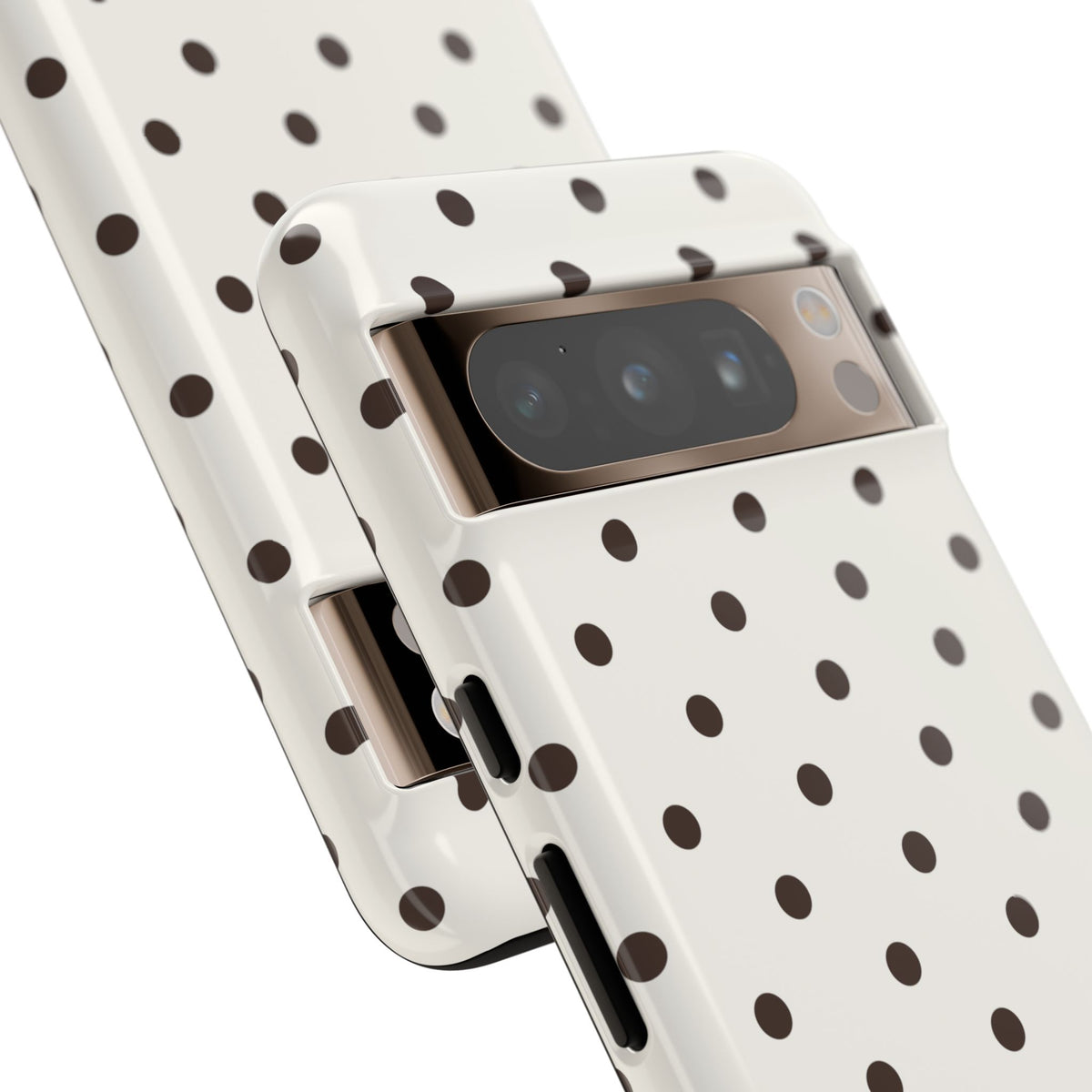 Creamy Mocha Personalised Polka Dot Case