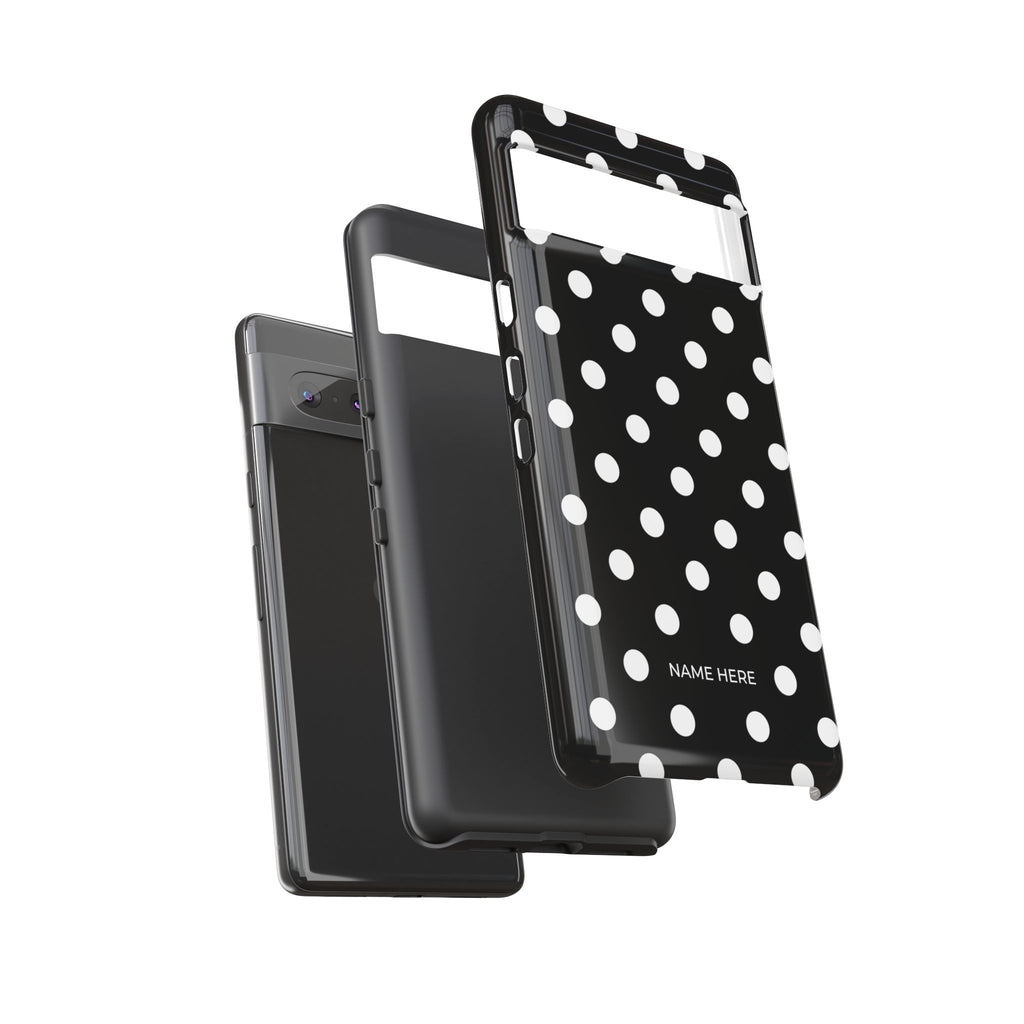 Black & White PolkaDot Customisable Case