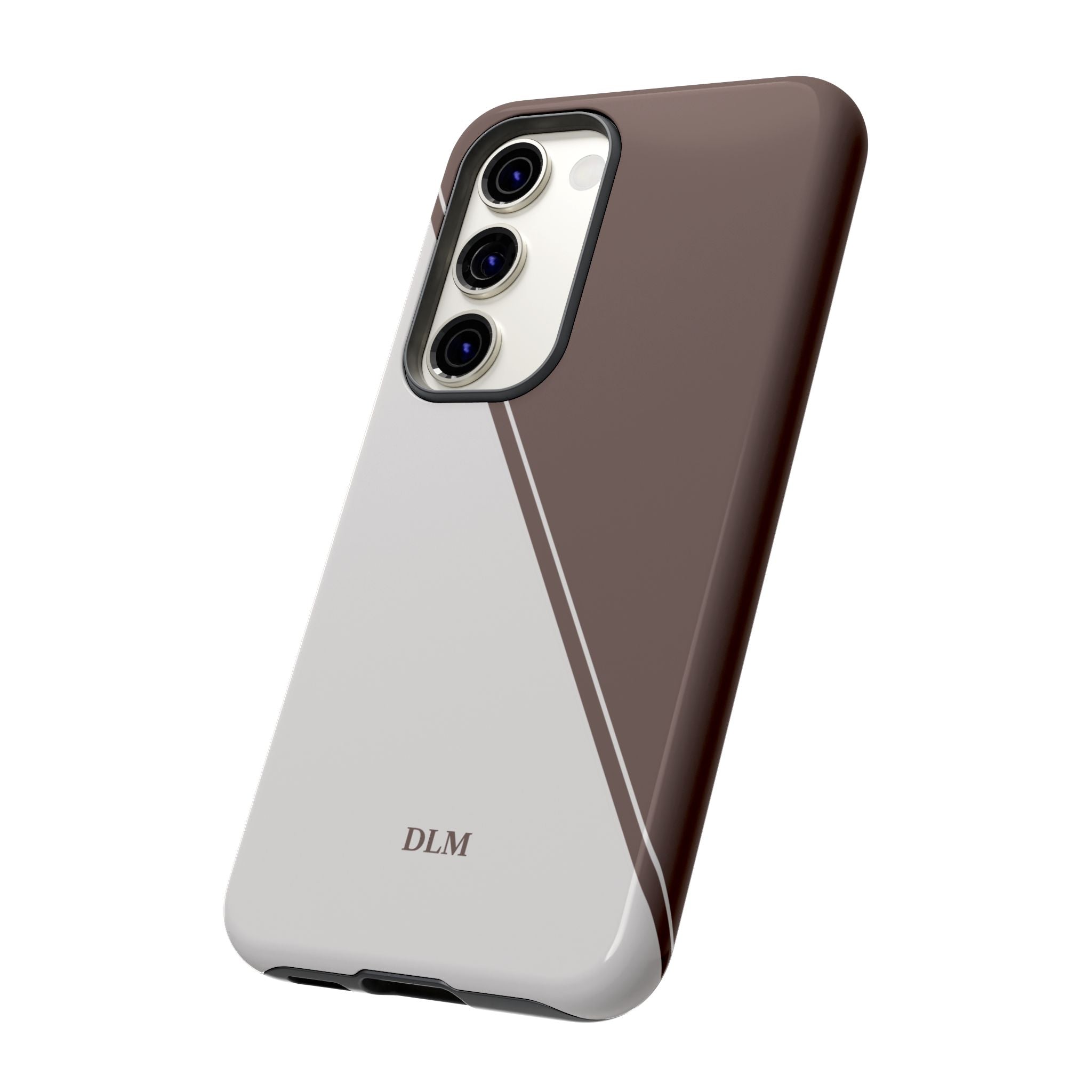 Brown/Cream Two Tone Custom Initials Case