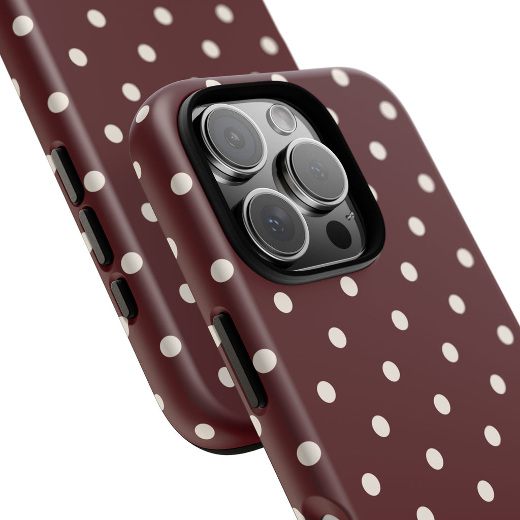 Cranberry Cream Personalised Polka Dot Case