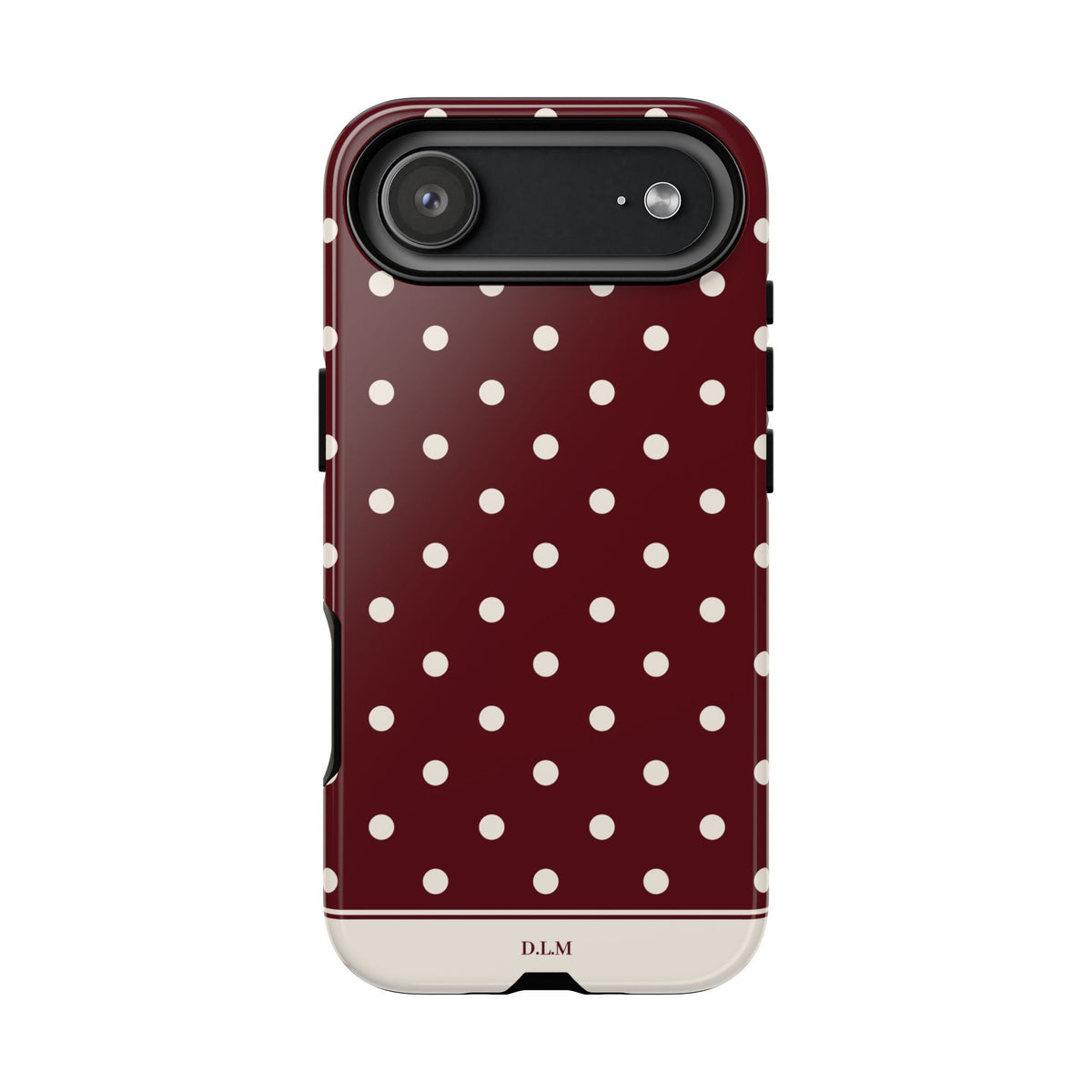 Cranberry Cream Personalised Polka Dot Case
