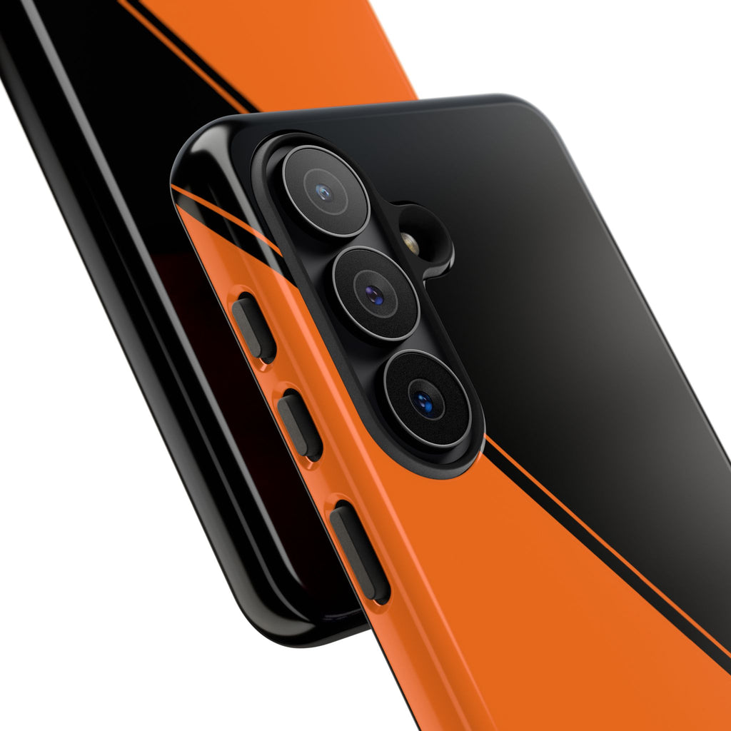 Orange/Black Two Tone Custom Initials Case