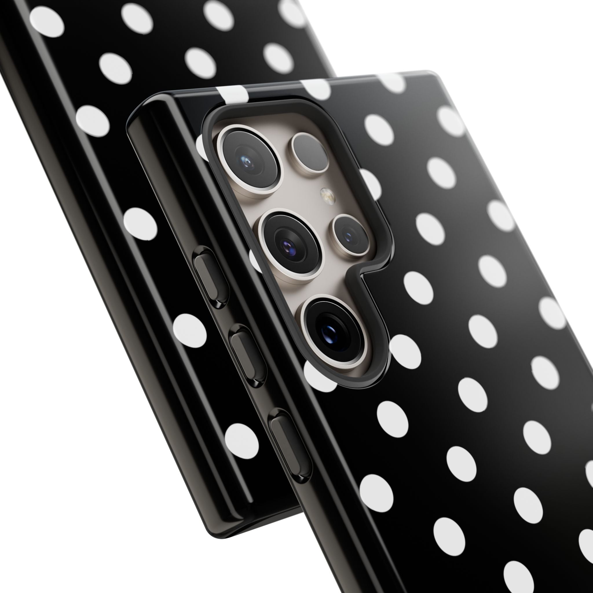 Black & White PolkaDot Customisable Case