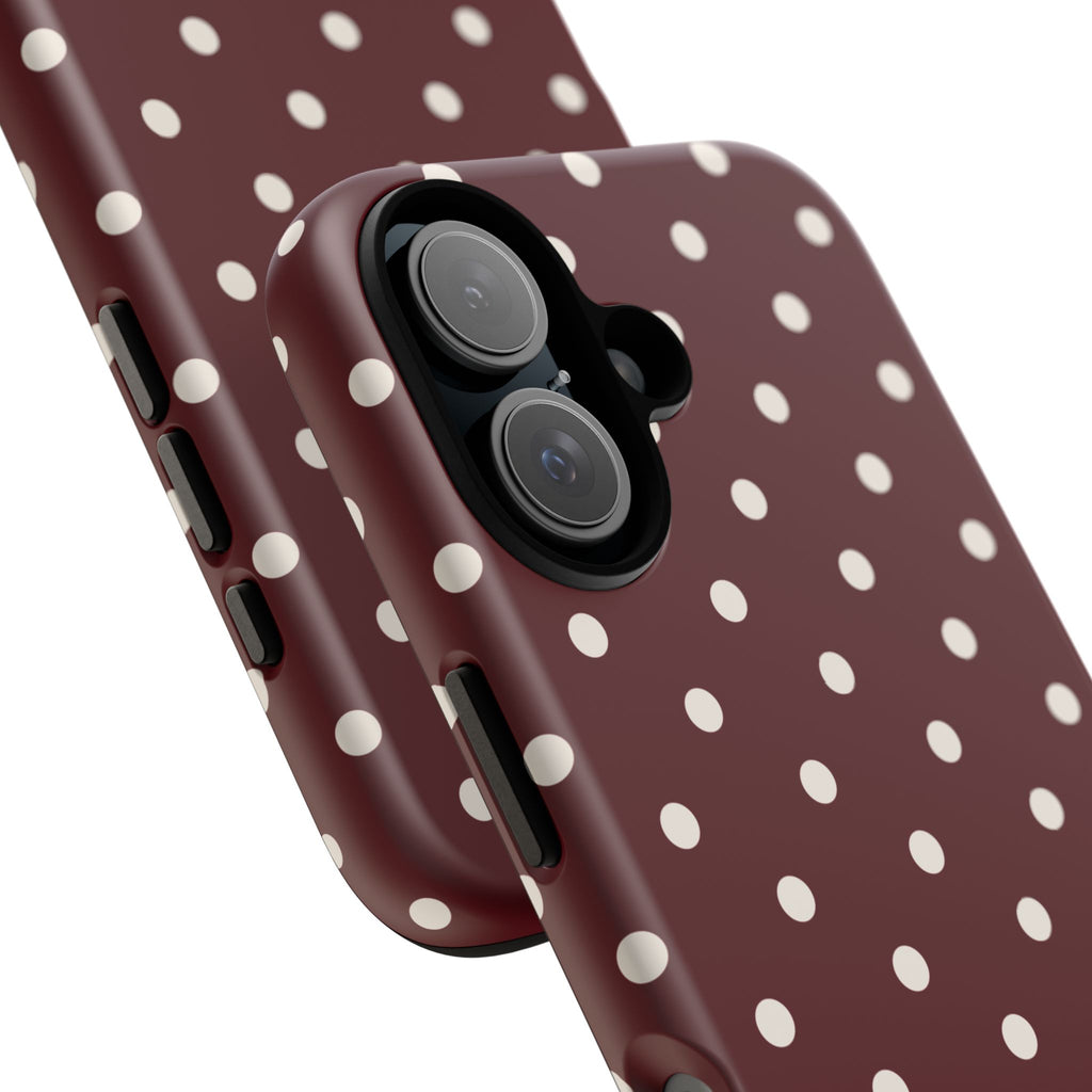 Cranberry Cream Personalised Polka Dot Case