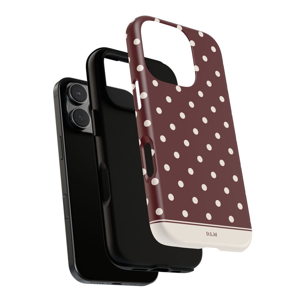 Cranberry Cream Personalised Polka Dot Case