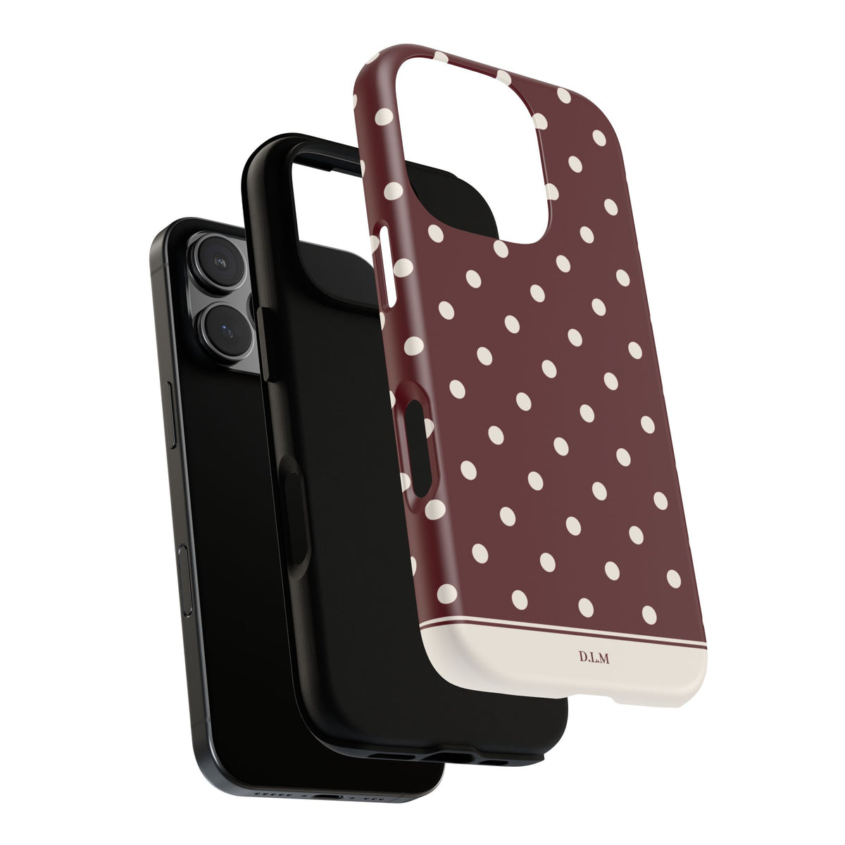 Cranberry Cream Personalised Polka Dot Case
