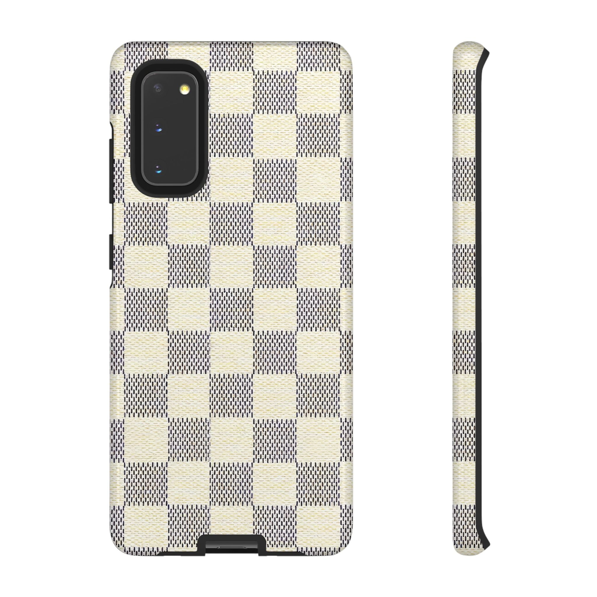 Checkered Cream Phone Case