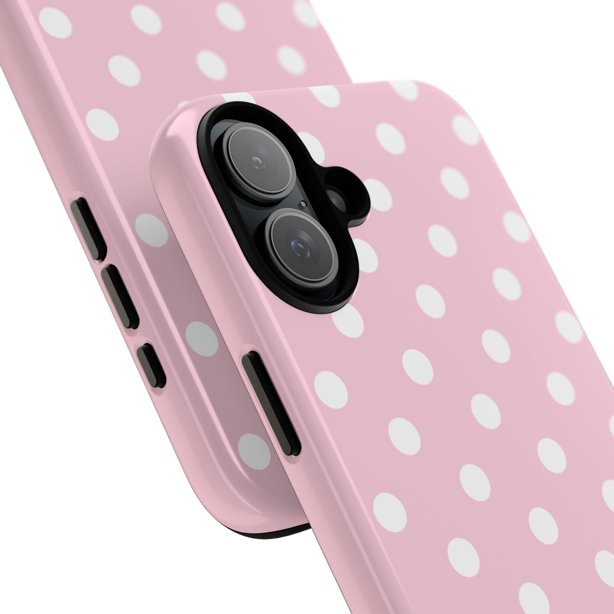 Pink & White PolkaDot Customisable Name Case