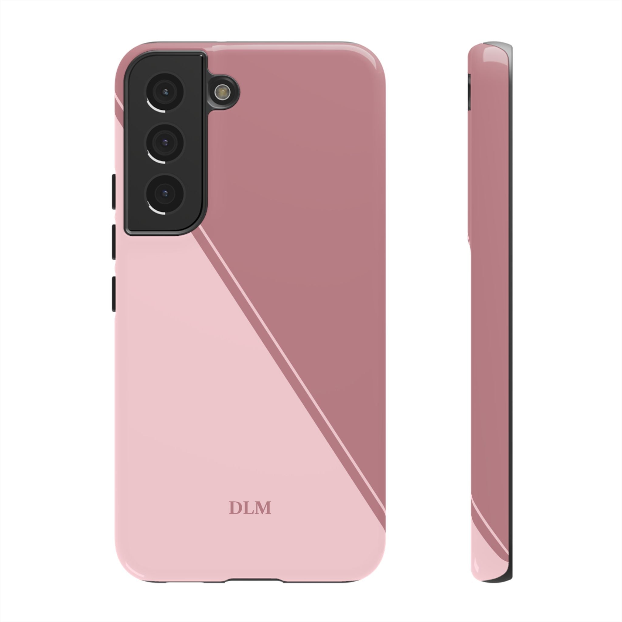 Pinks Two Tone Custom Initials Case