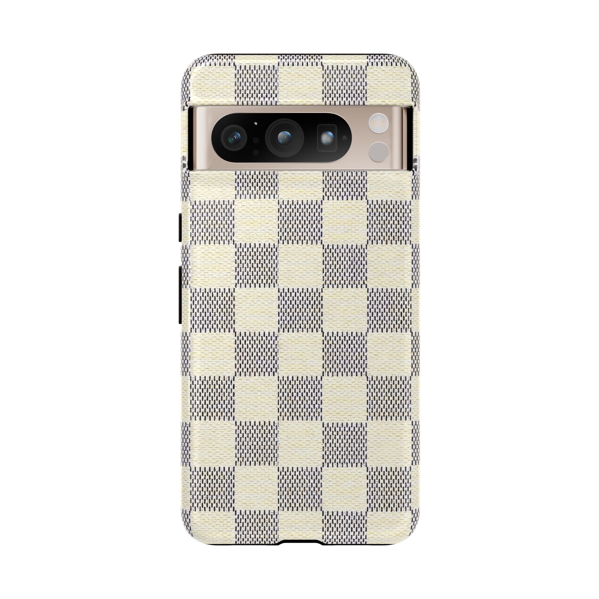 Checkered Cream Phone Case