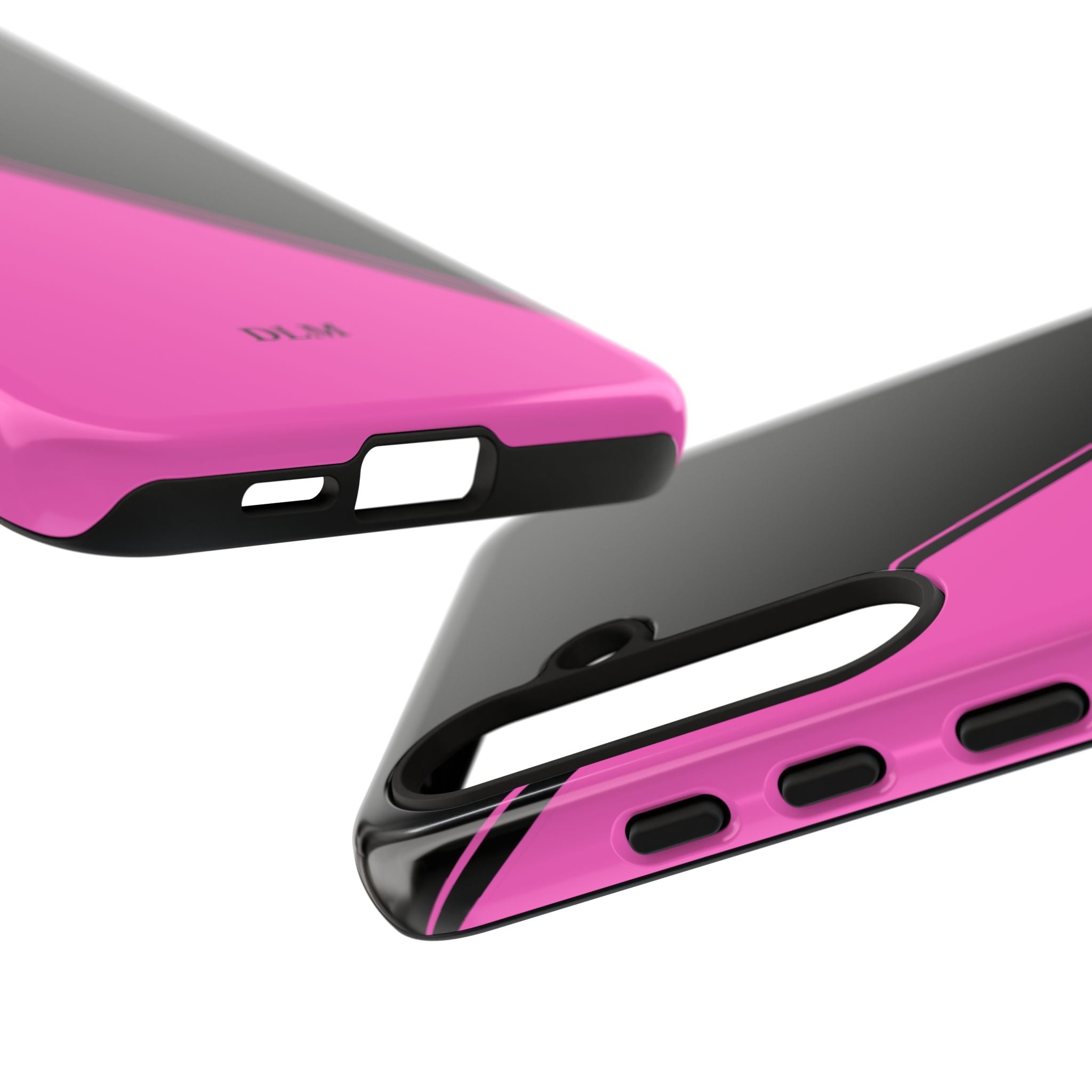 Pink/Black Two Tone Custom Initials Case