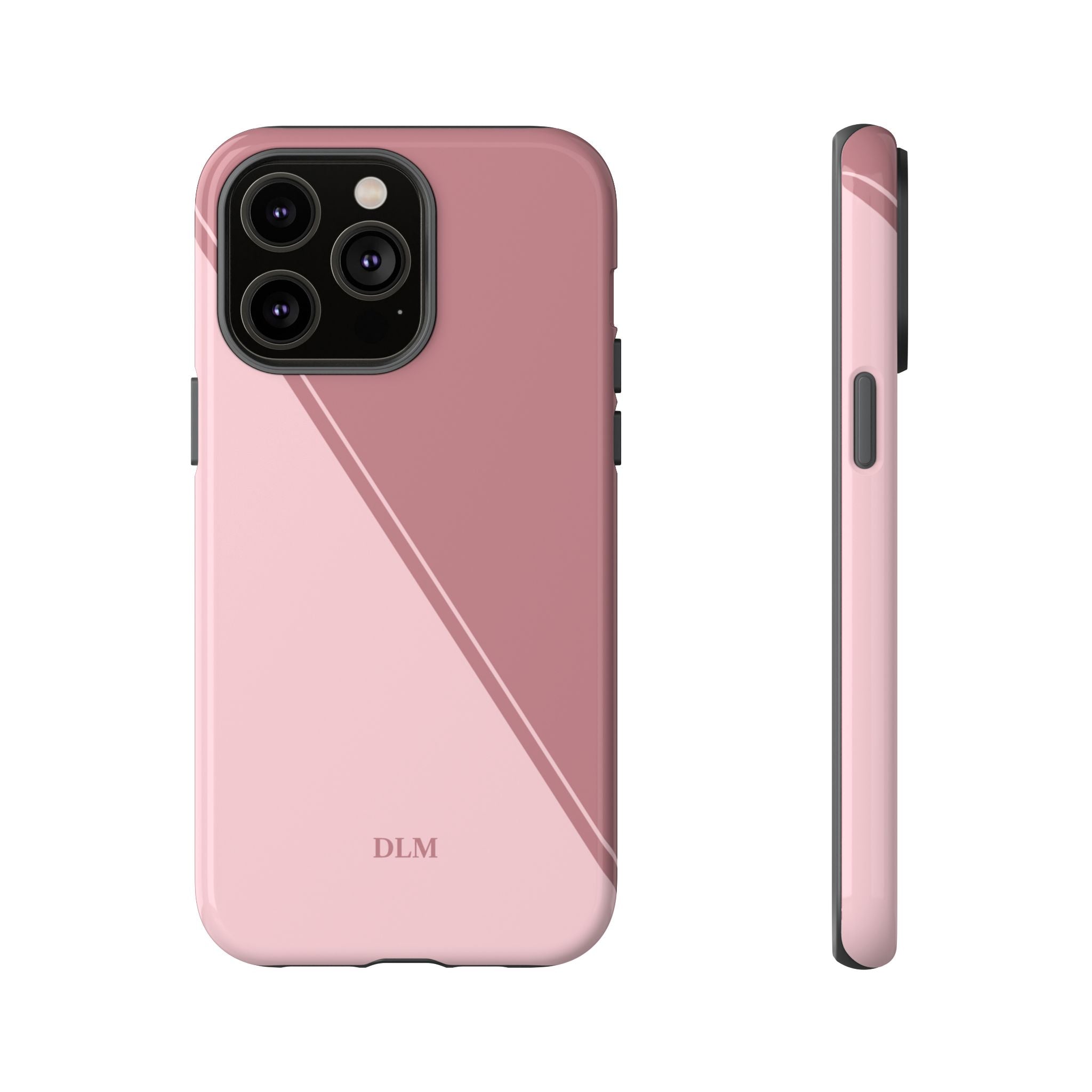 Pinks Two Tone Custom Initials Case