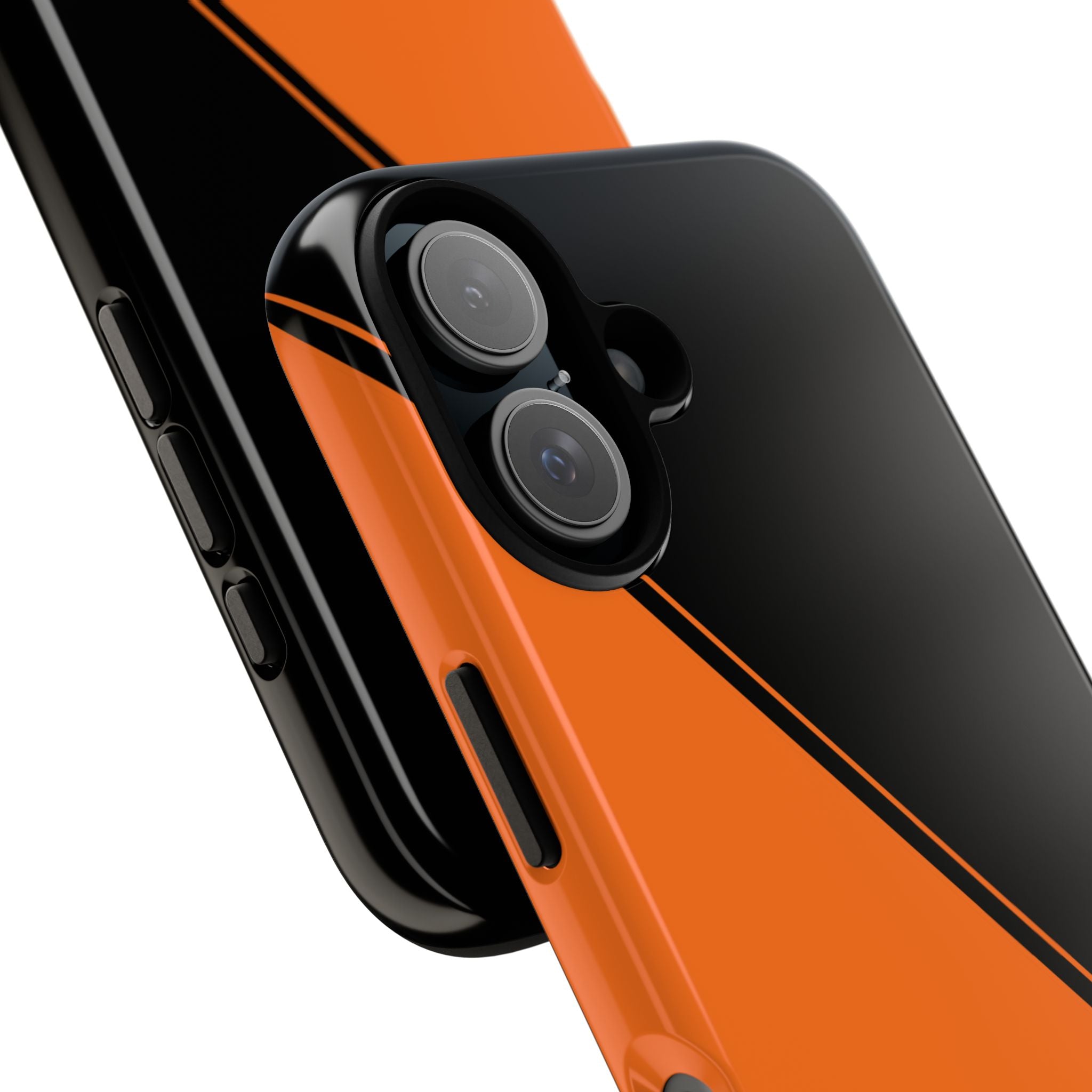 Orange/Black Two Tone Custom Initials Case
