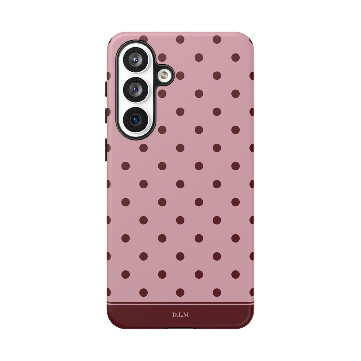 Berry Blush Personalised Polka Dot Case