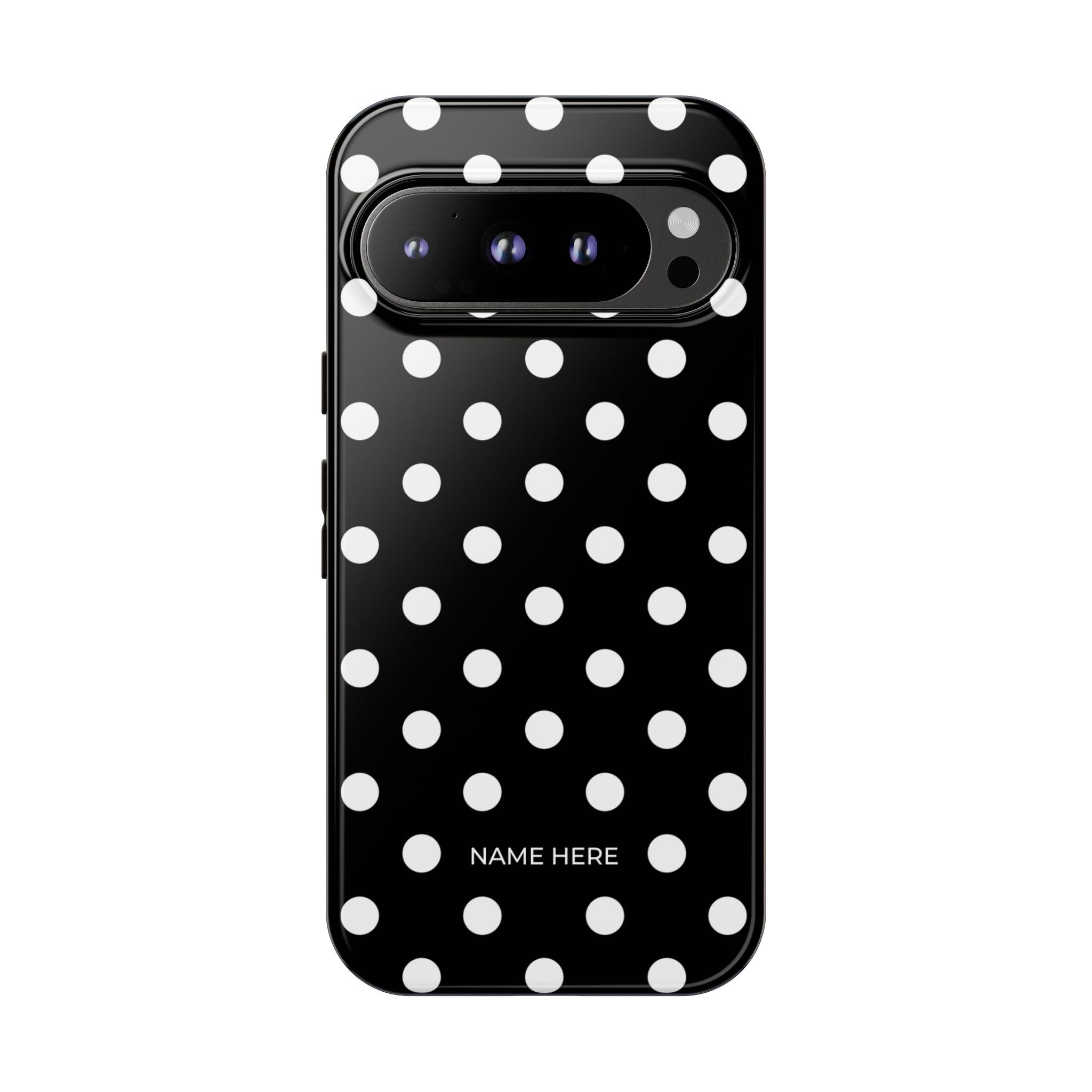 Black & White PolkaDot Customisable Case