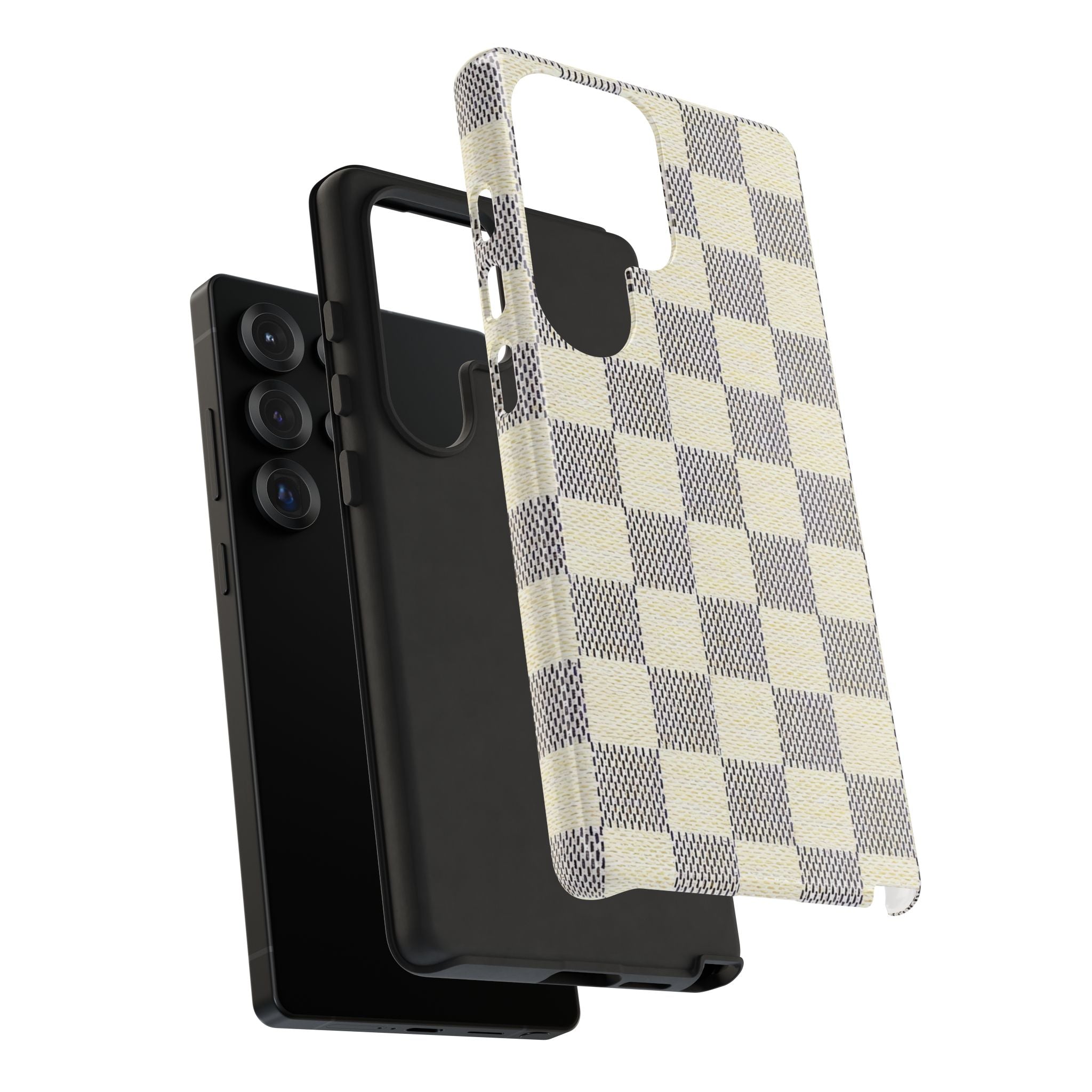 Checkered Cream Phone Case
