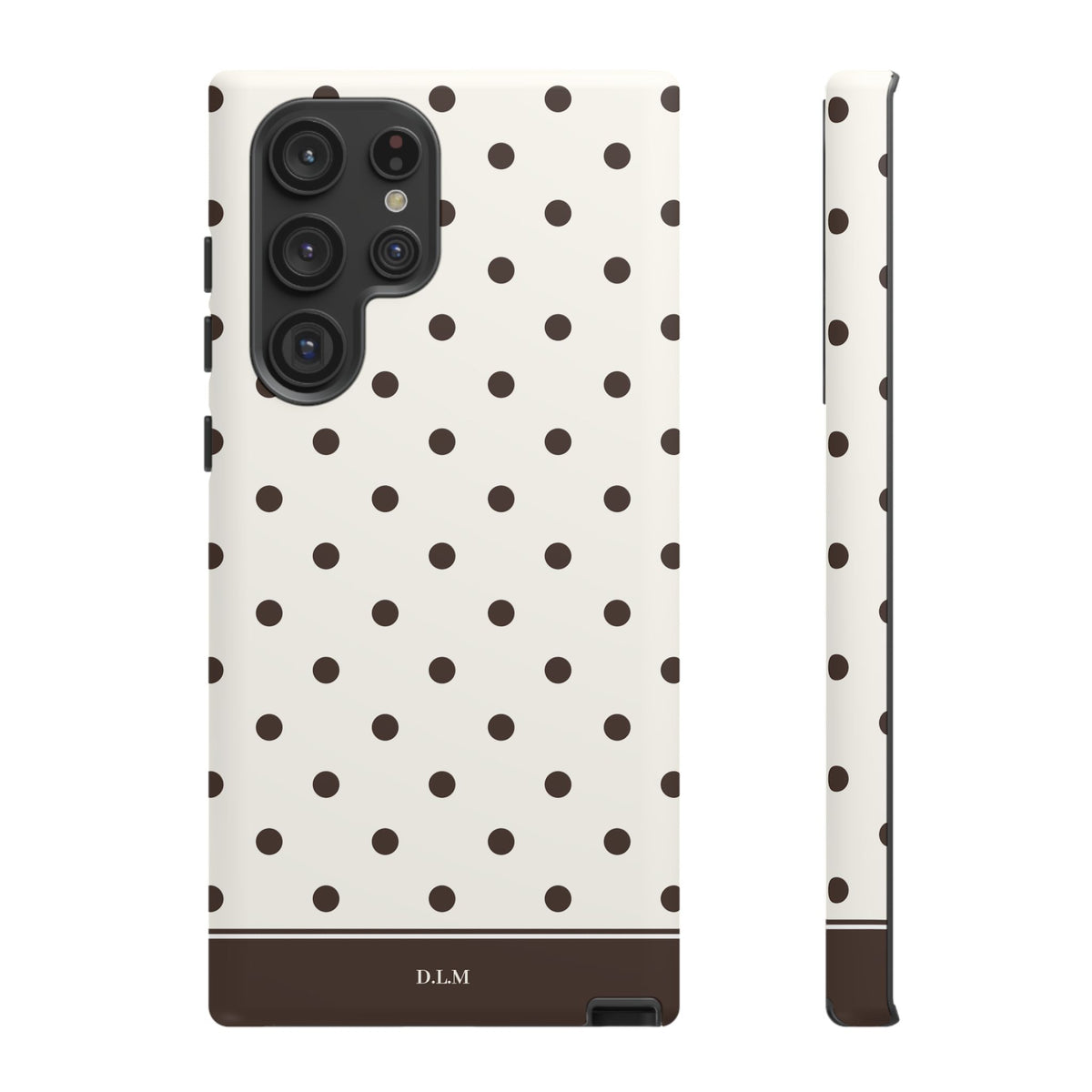 Creamy Mocha Personalised Polka Dot Case