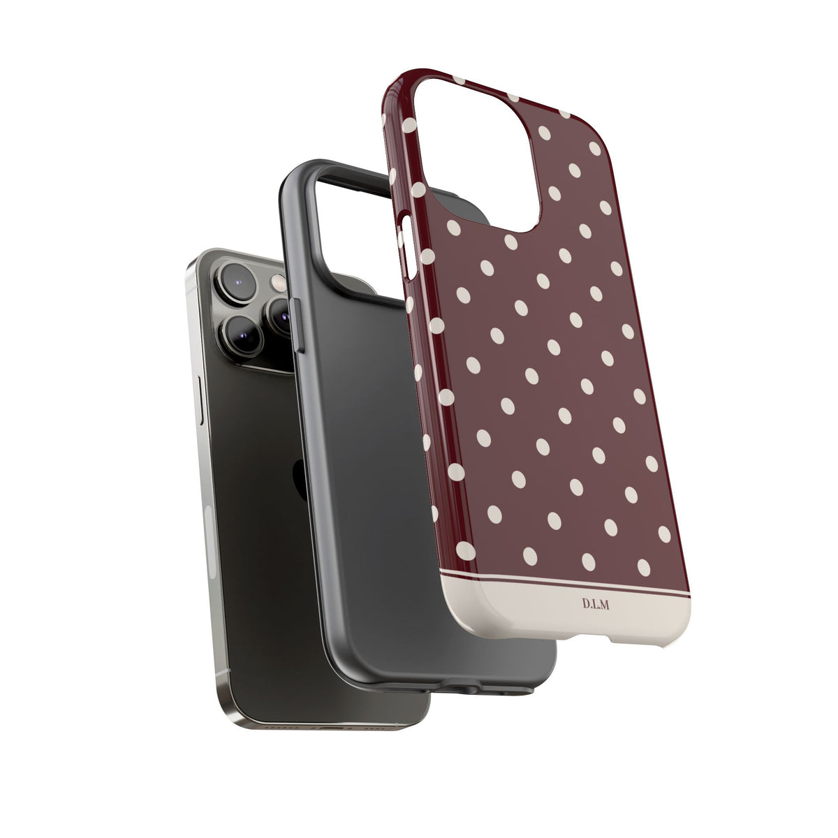 Cranberry Cream Personalised Polka Dot Case