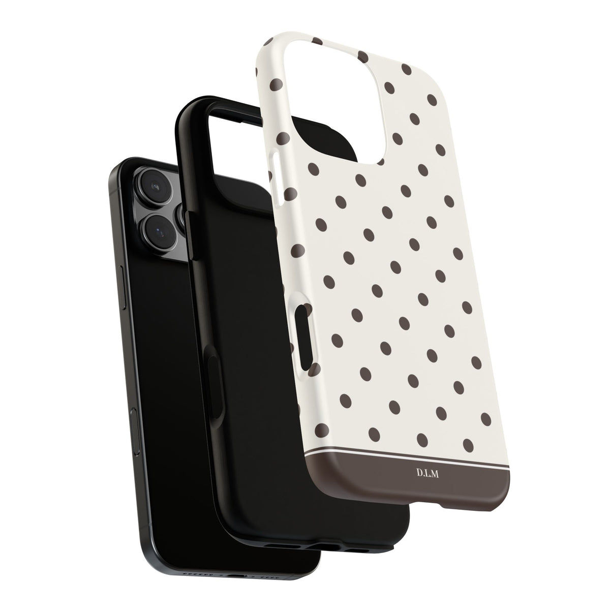 Creamy Mocha Personalised Polka Dot Case