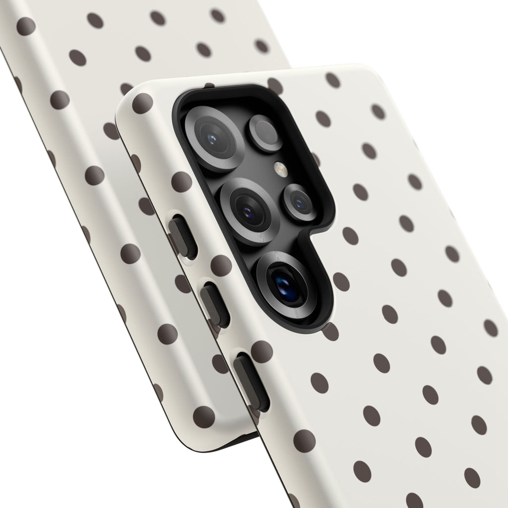 Creamy Mocha Personalised Polka Dot Case