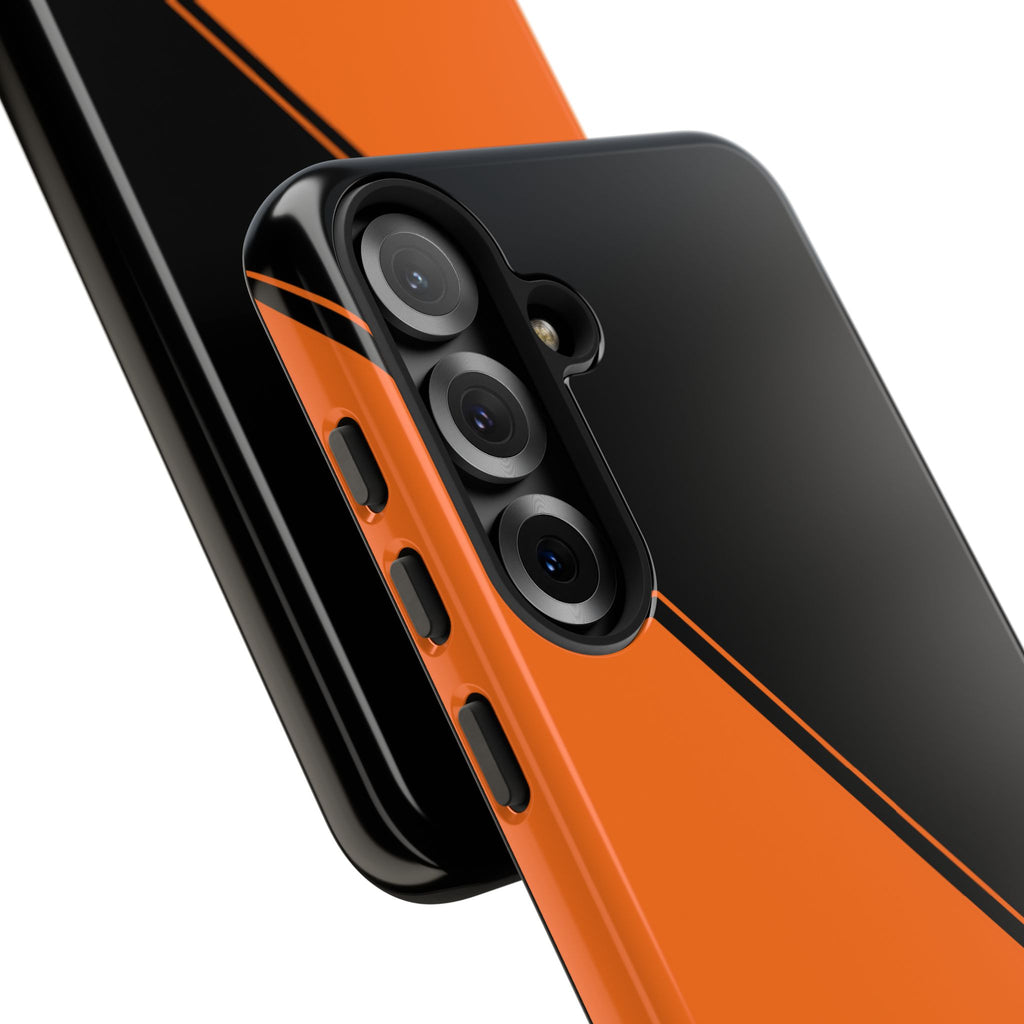 Orange/Black Two Tone Custom Initials Case