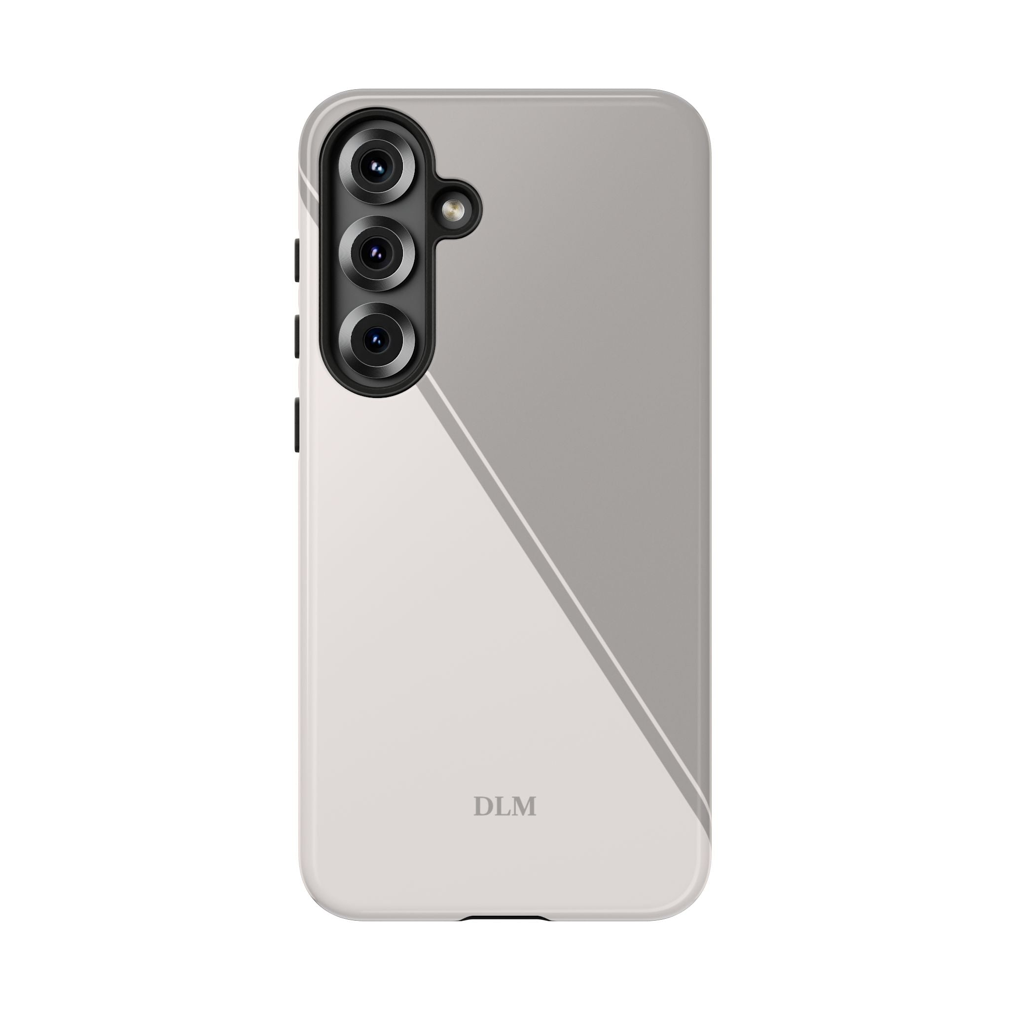 Grey Two Tone Case Custom Initials Case