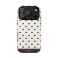 Creamy Mocha Personalised Polka Dot Case