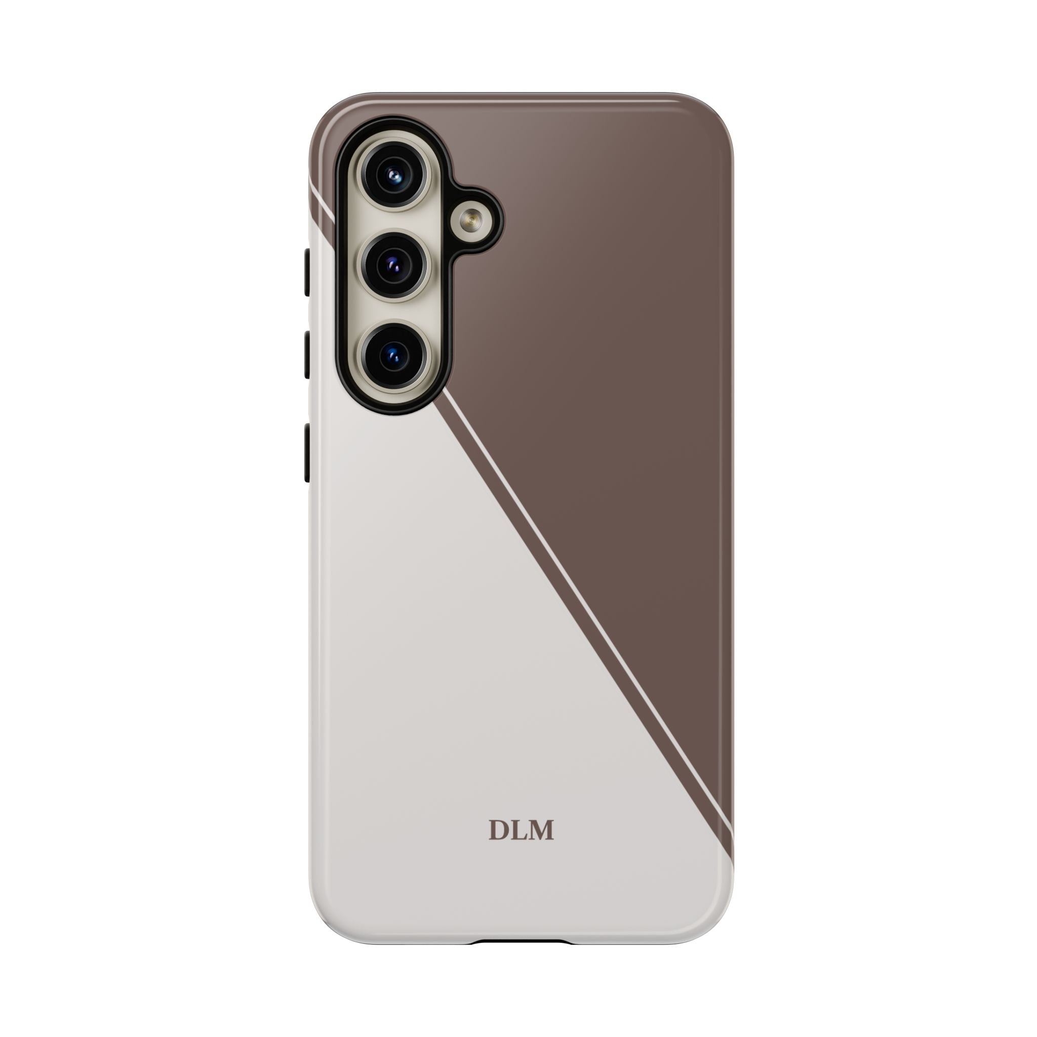 Brown/Cream Two Tone Custom Initials Case