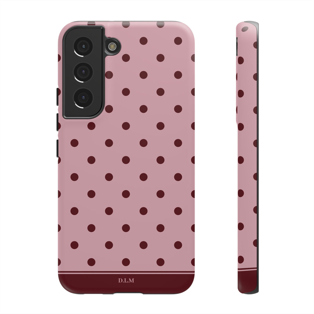 Berry Blush Personalised Polka Dot Case