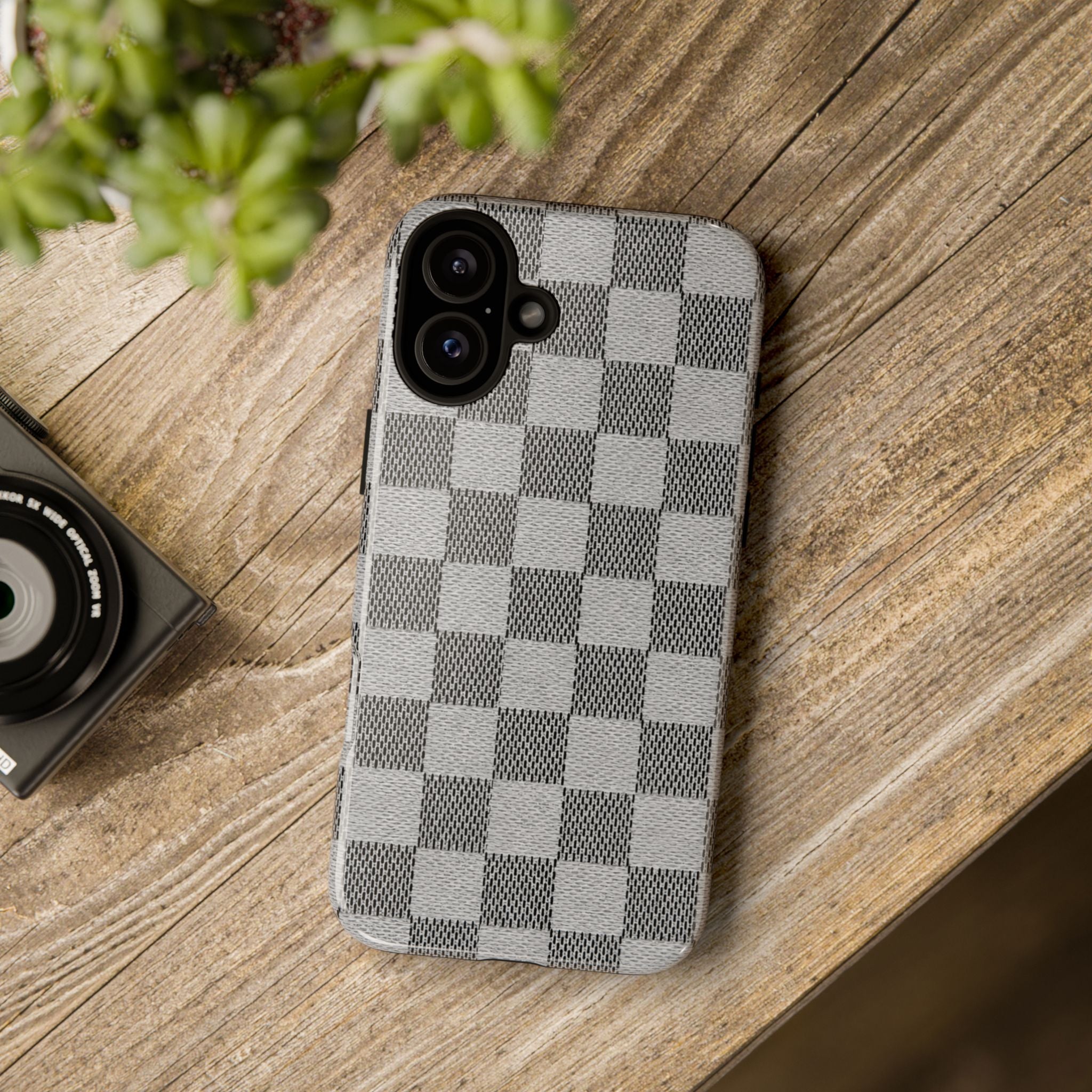 Checkered Grey Phone Case