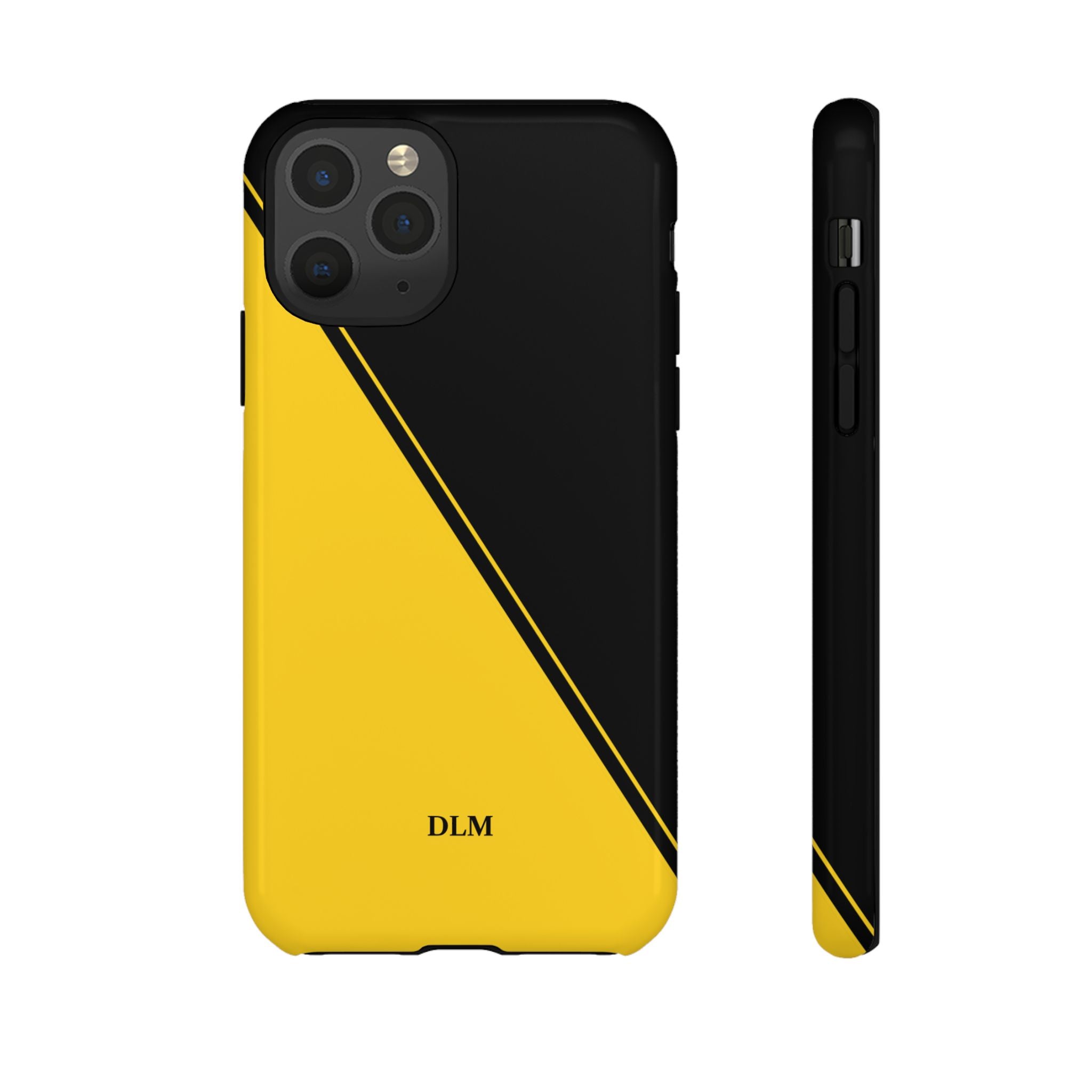 Yellow/Black Two Tone Custom Initials Case