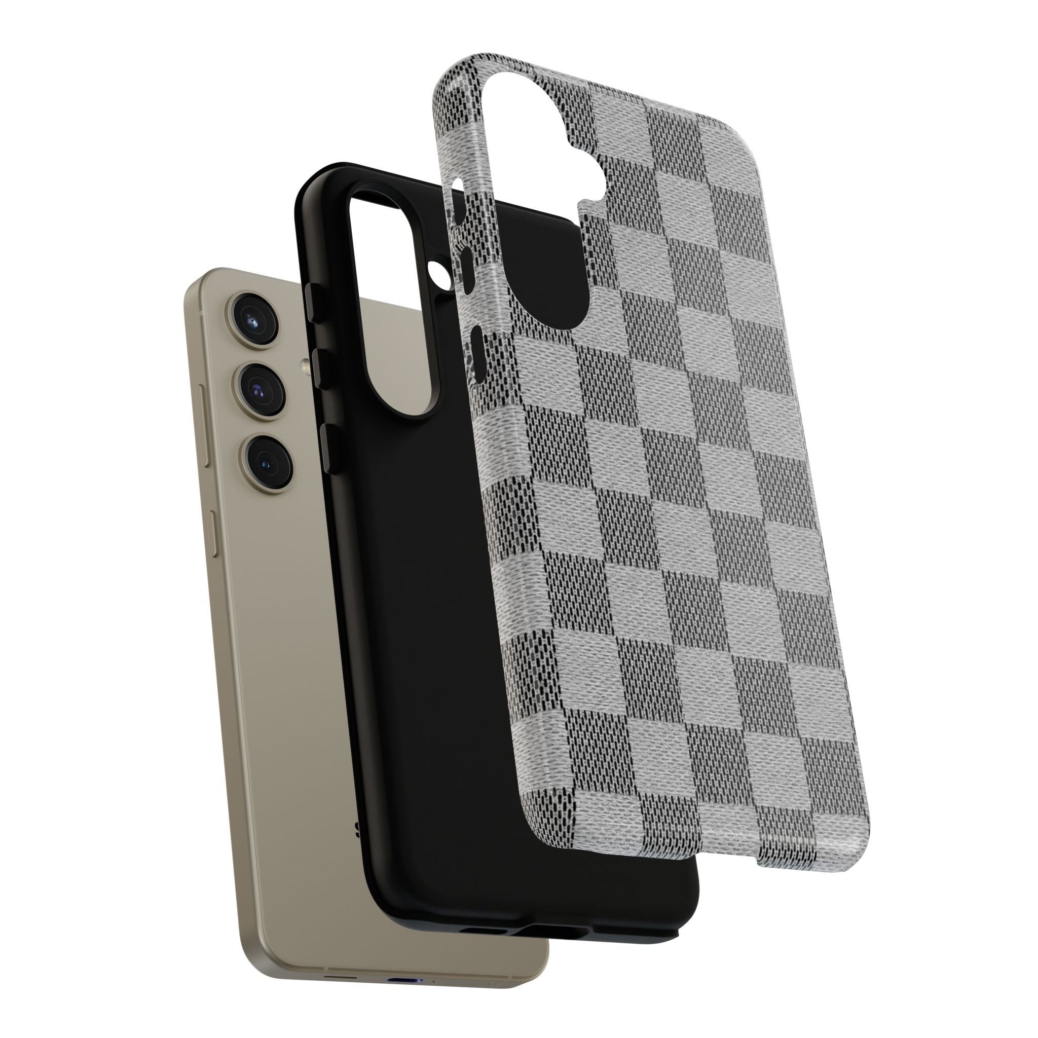 Checkered Grey Phone Case