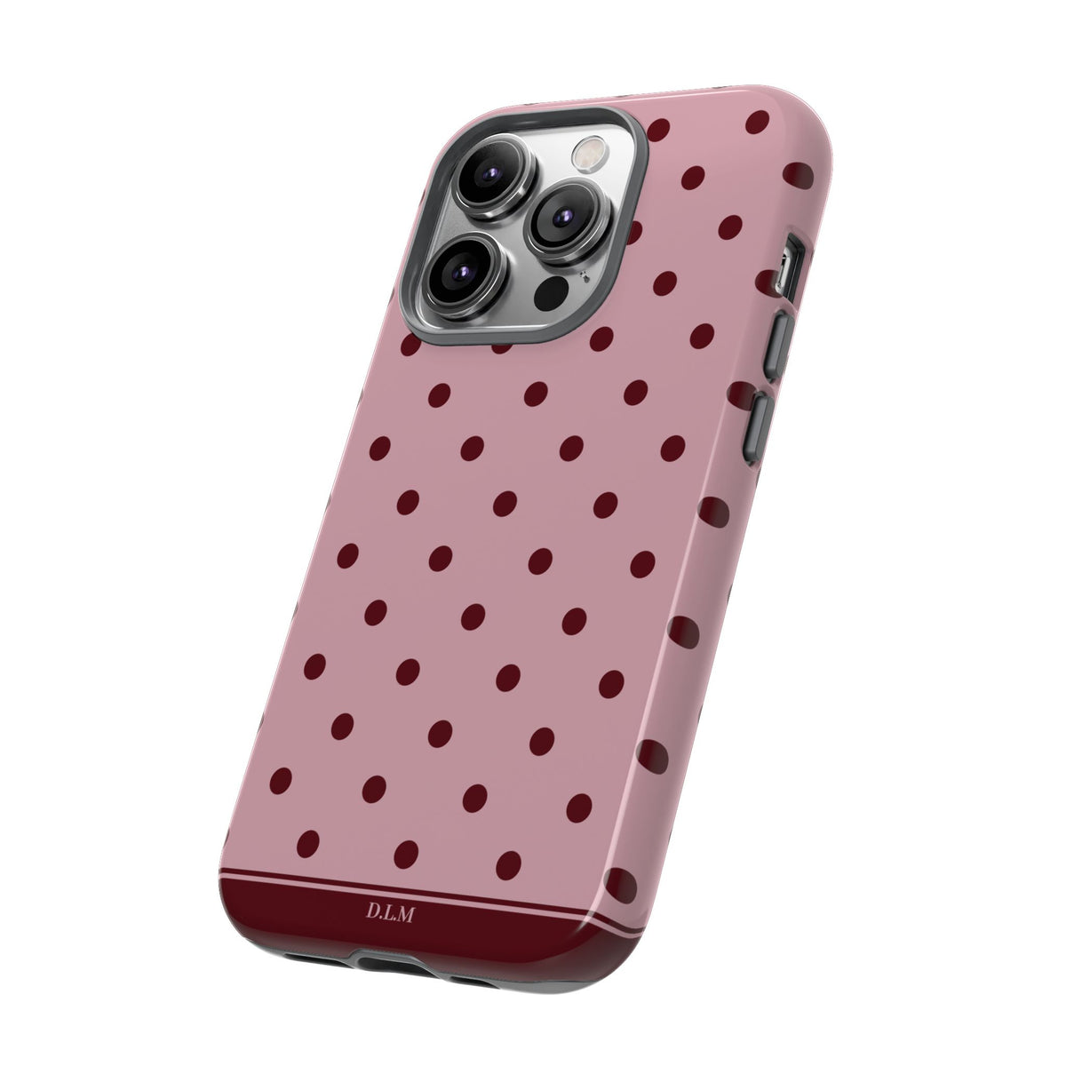 Berry Blush Personalised Polka Dot Case