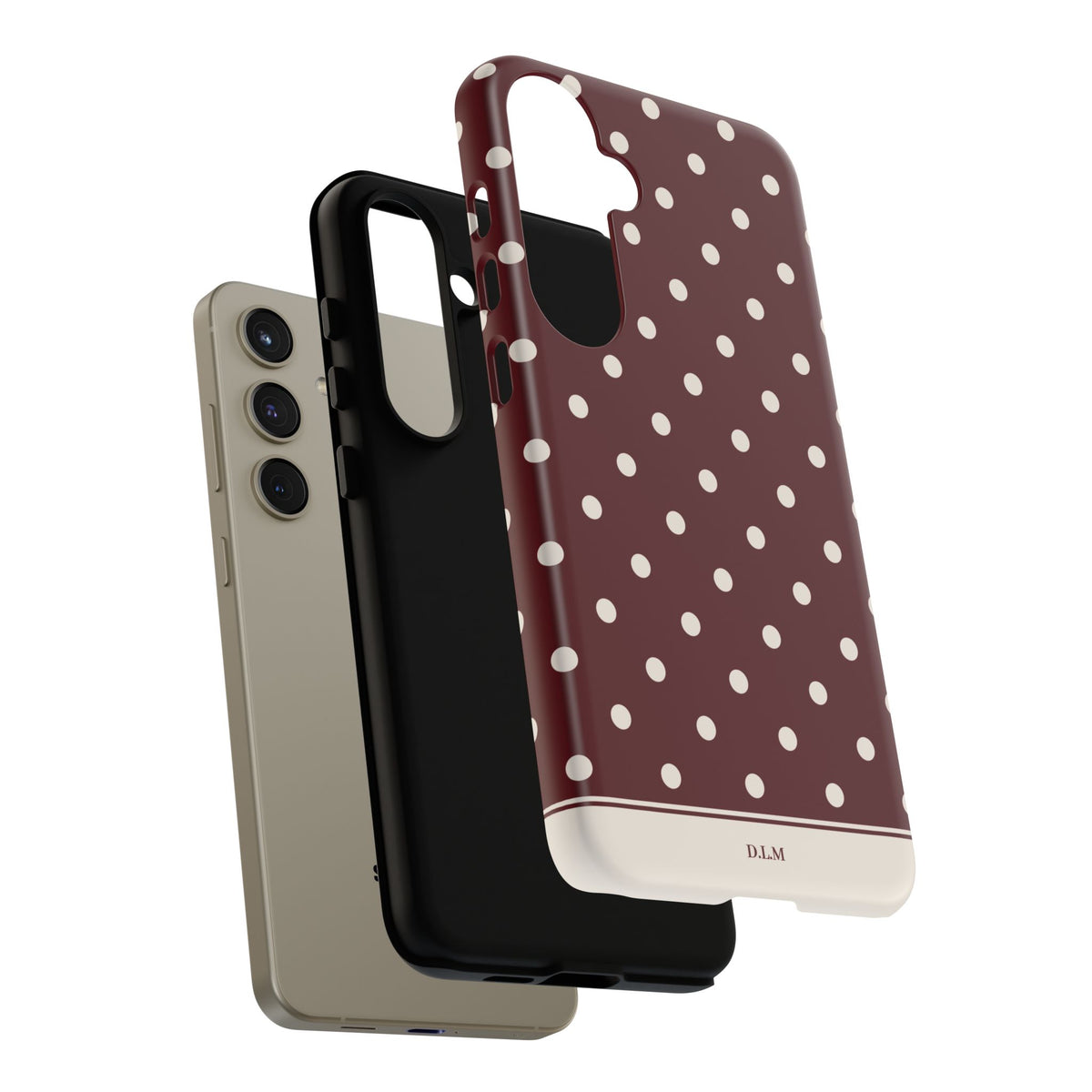 Cranberry Cream Personalised Polka Dot Case