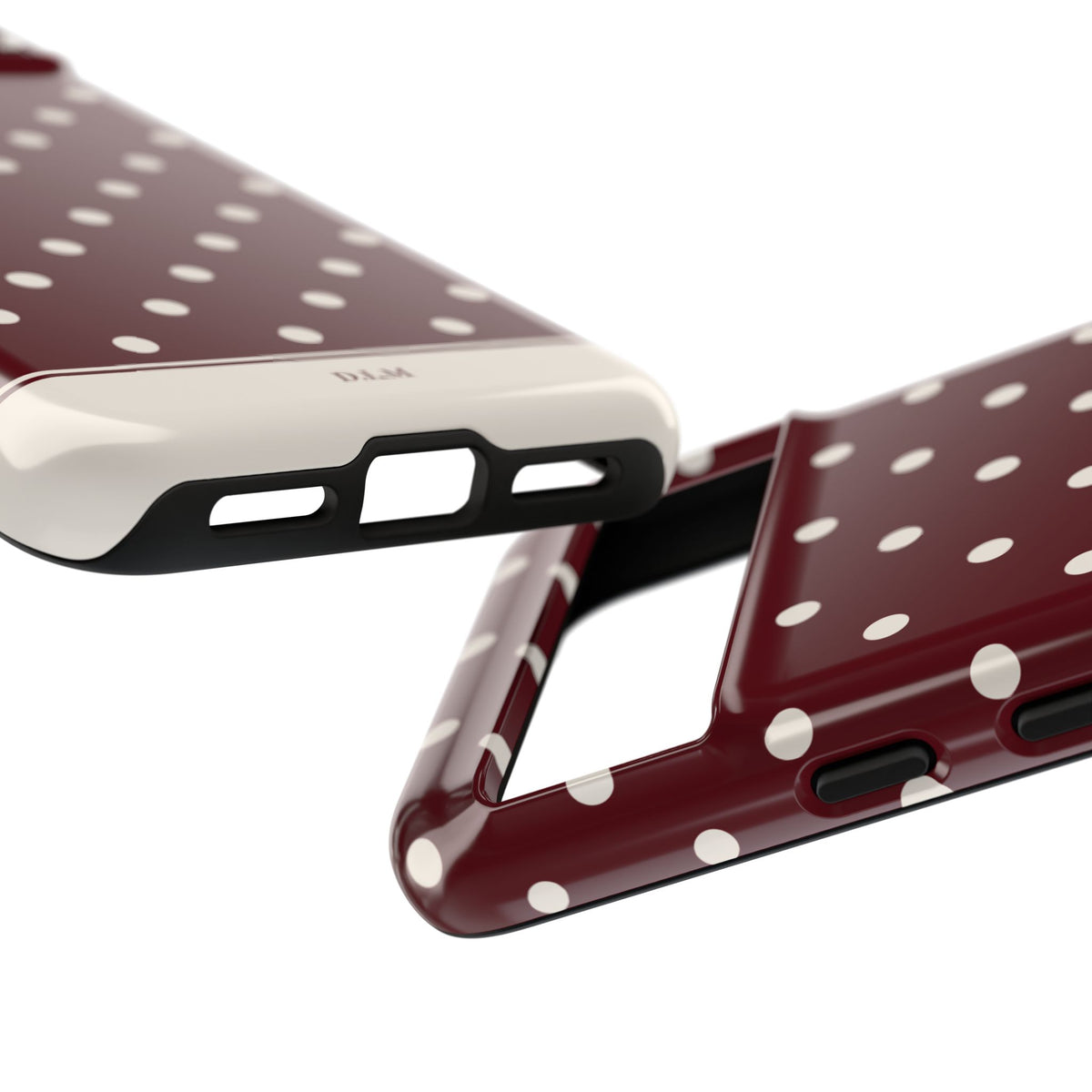 Cranberry Cream Personalised Polka Dot Case